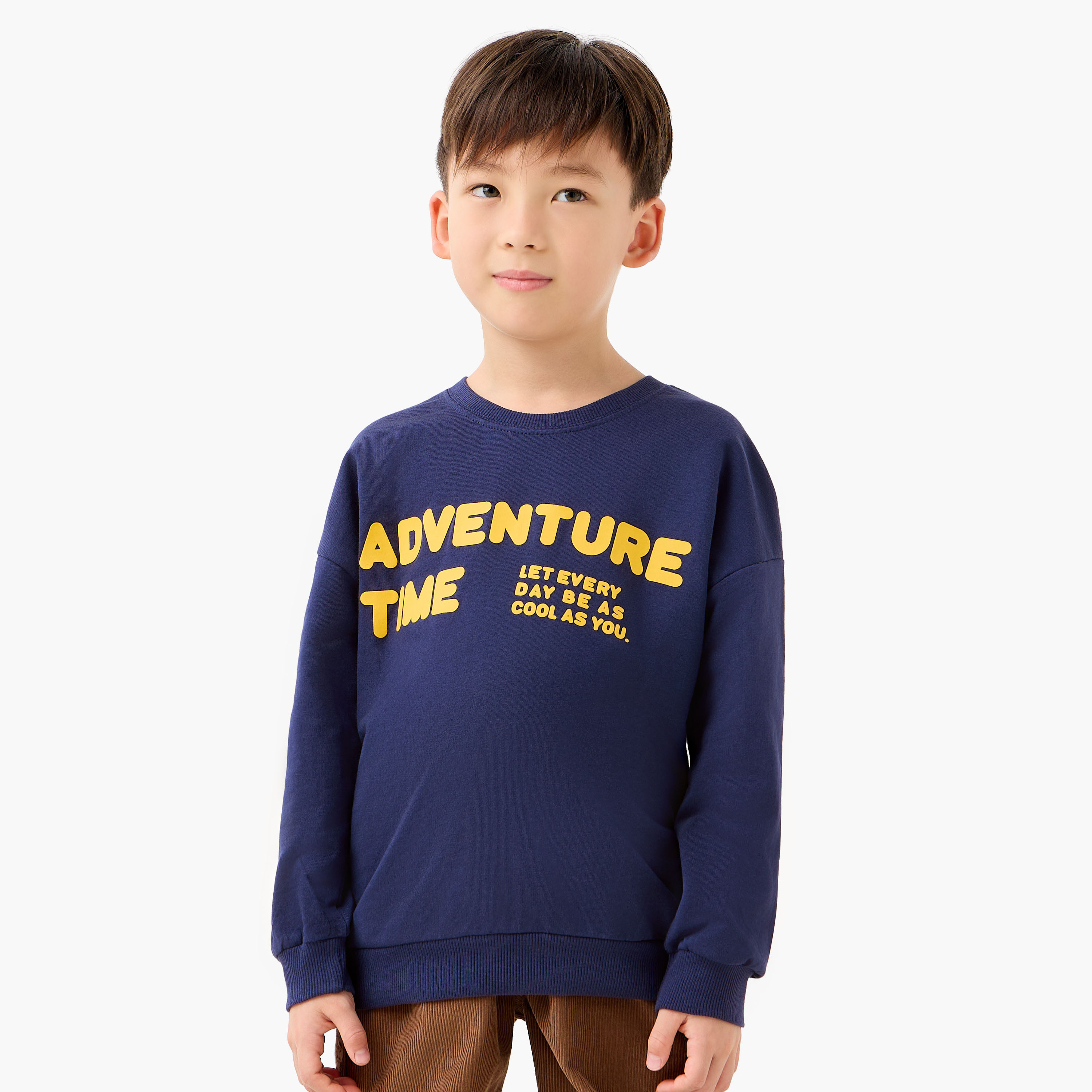 سويت شيرت بياقة ضيقة وأكمام طويلة بطبعات للأولاد من جونيورز-boys-clothing-sweatshirts-image-1