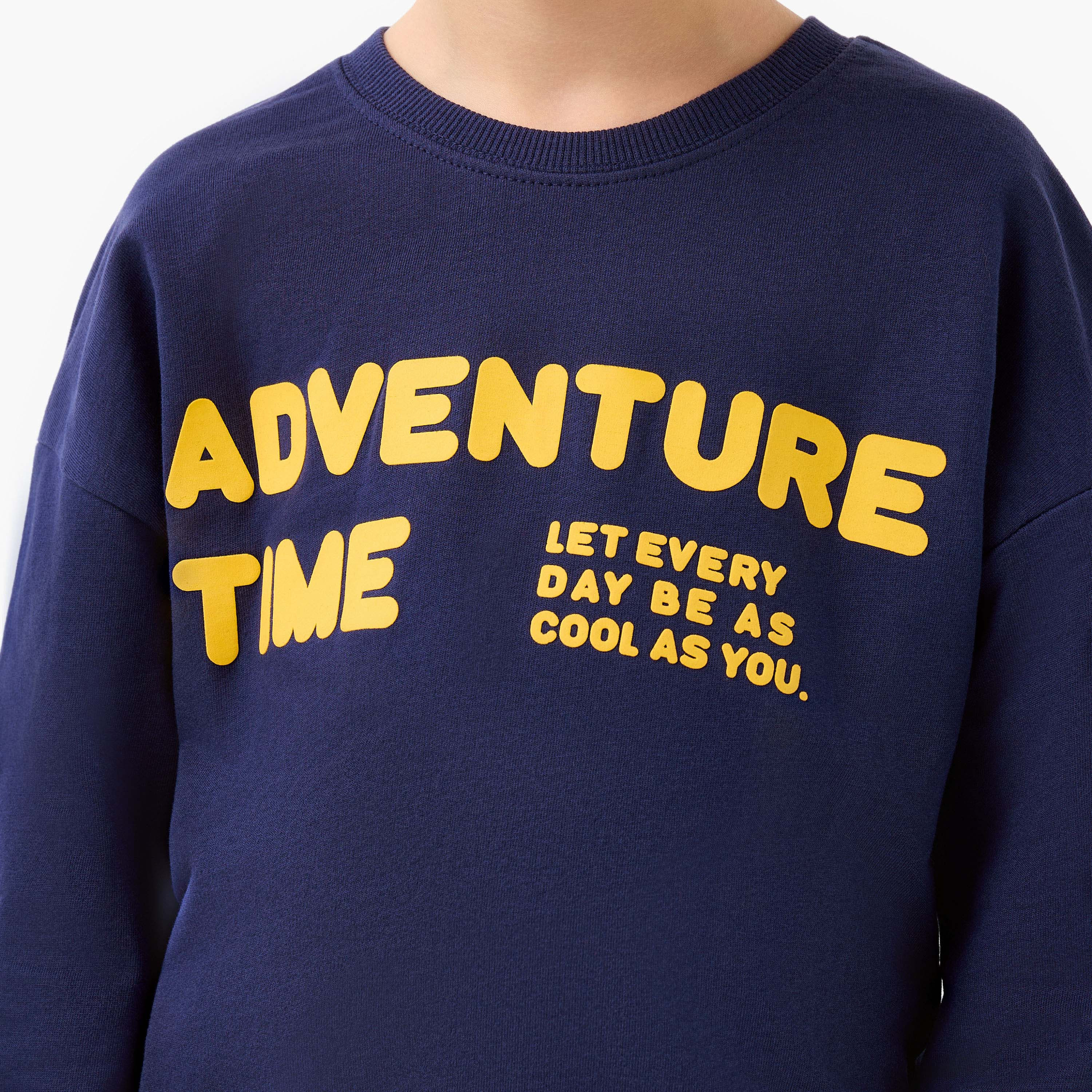 سويت شيرت بياقة ضيقة وأكمام طويلة بطبعات للأولاد من جونيورز-boys-clothing-sweatshirts-image-1