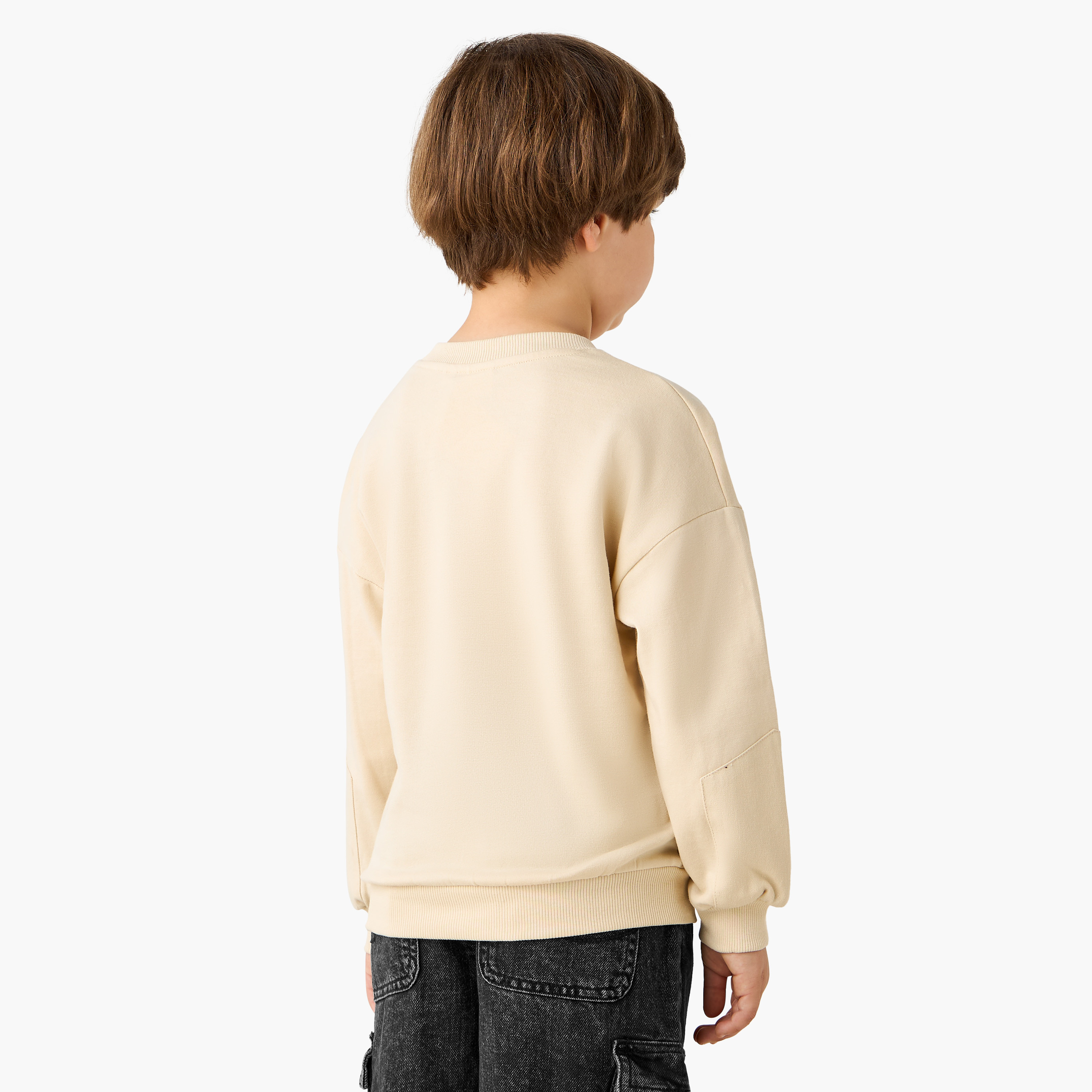 Juniors Chest Pocket Sweatshirt with Long Sleeves-boys-clothing-sweatshirts-image-3