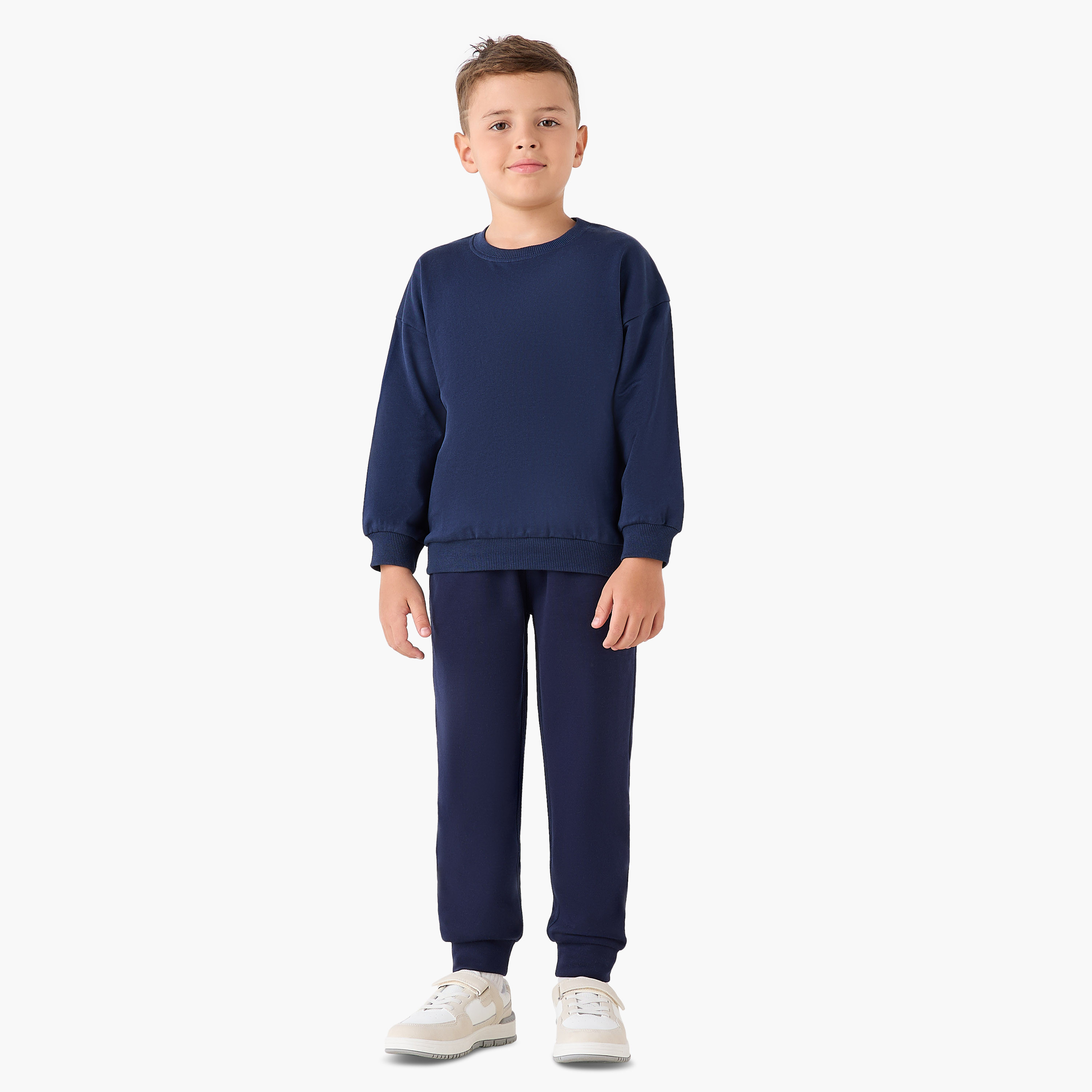 طقم سويت شيرتات سادة بأكمام طويلة من جونيورز - طقم 3 قطع-boys-clothing-sweatshirts-image-5