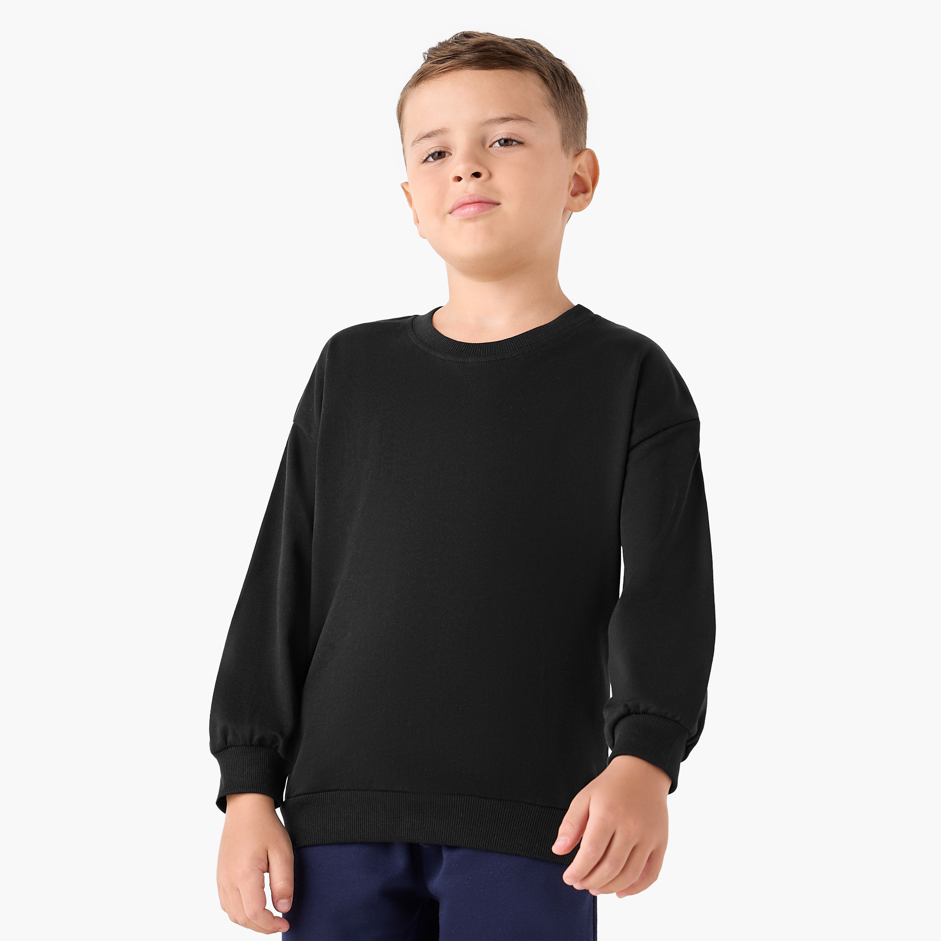 طقم سويت شيرتات سادة بأكمام طويلة من جونيورز - طقم 3 قطع-boys-clothing-sweatshirts-image-1