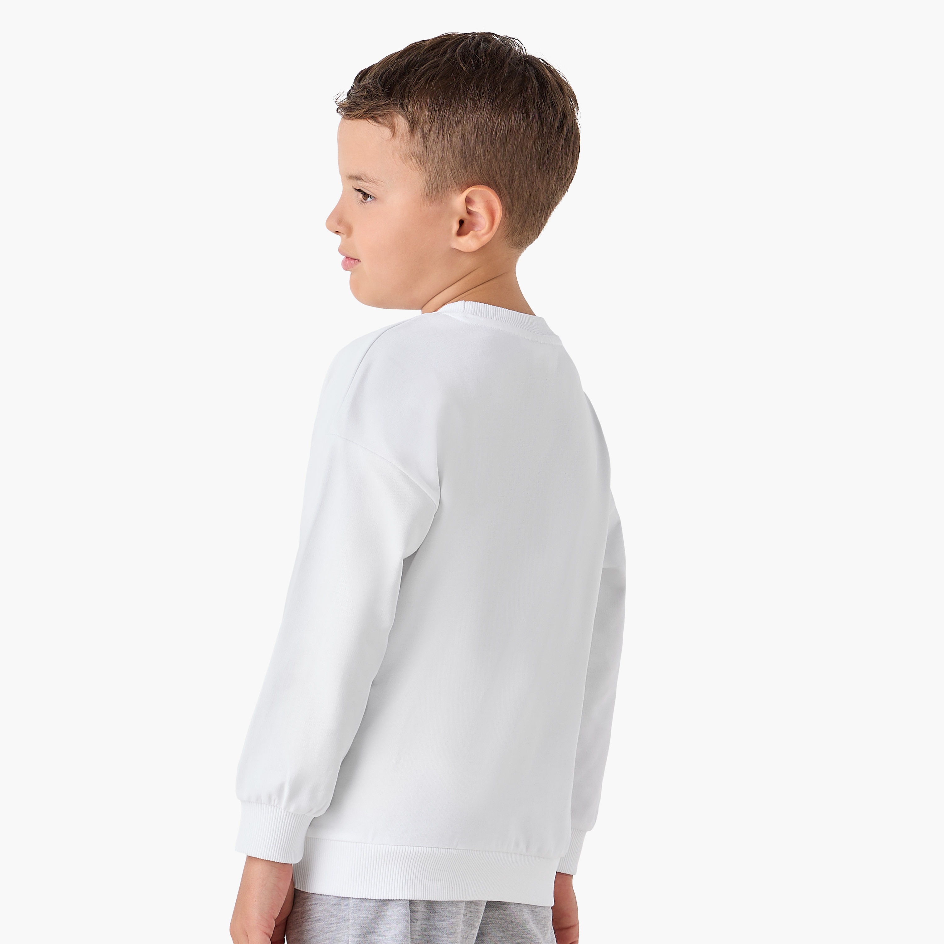 Juniors Solid Sweatshirt with Long Sleeves - Set of 3-boys-clothing-sweatshirts-image-4
