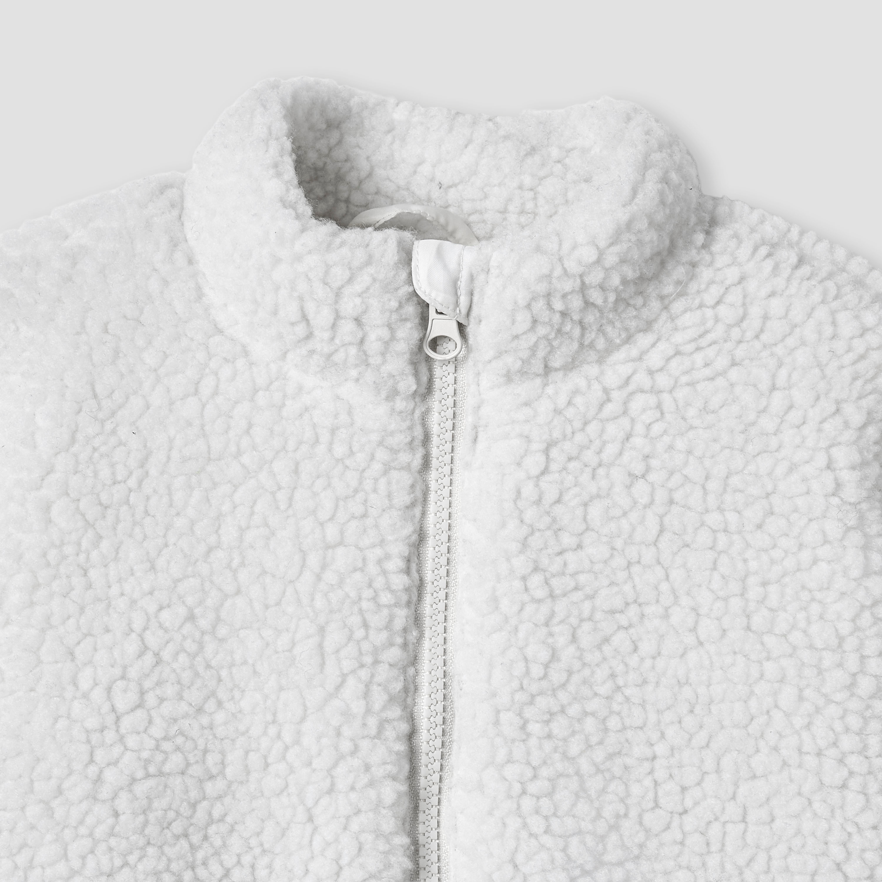 Juniors Plush Zip Through High Neck Jacket with Long Sleeves-baby-boys-clothing-jacketsandblazers-image-4