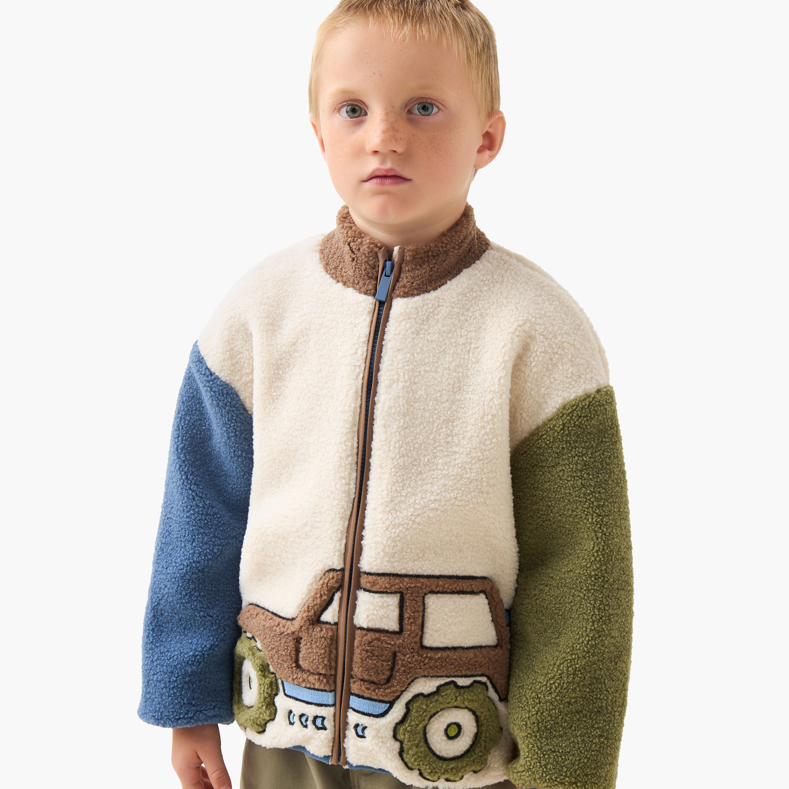 سويت شيرت بياقة عالية وقوالب ملونة من جونيورز-boys-clothing-sweatshirts-image-2