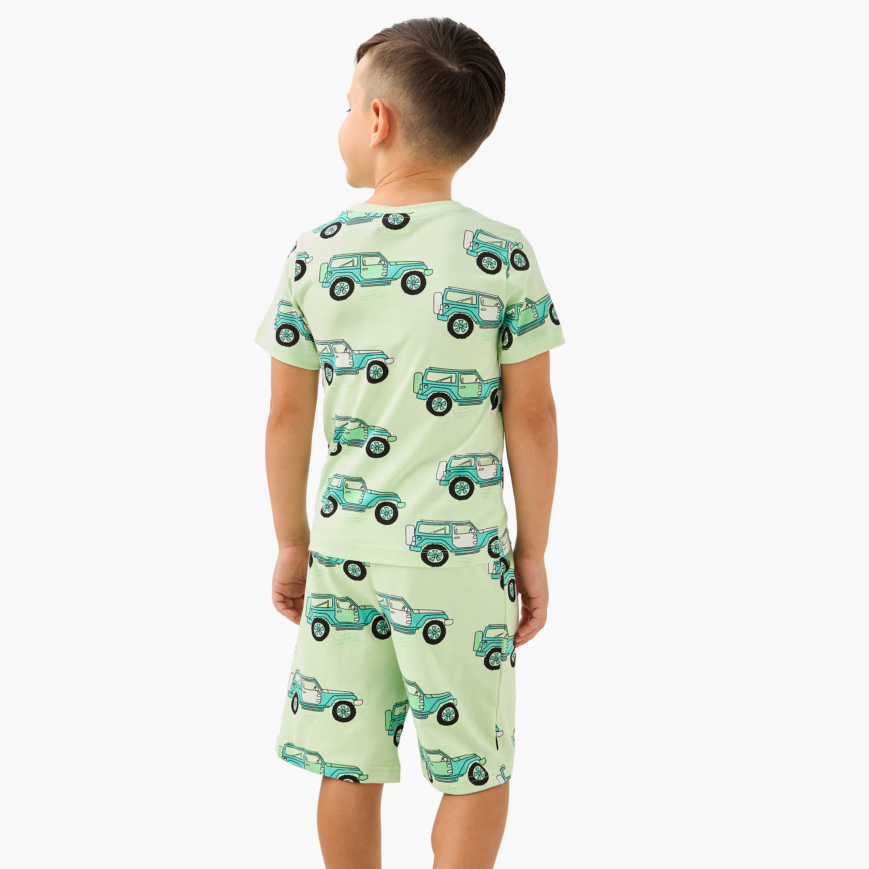 Juniors Car Print T-shirt and Shorts Set-baby-boys-clothing-setsandcoords-image-4