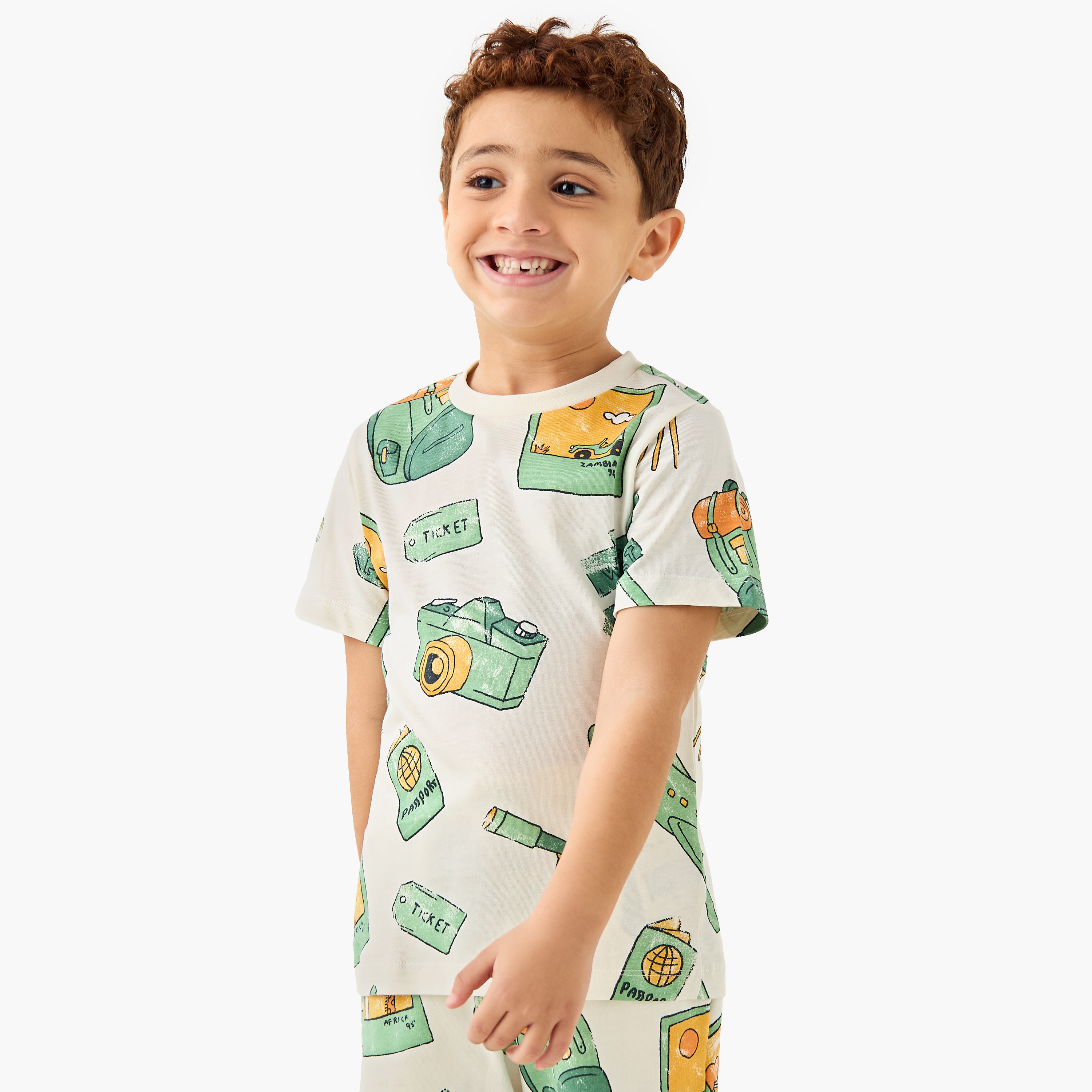 Juniors 3-Piece Printed T-shirt and Shorts Set-baby-boys-clothing-setsandcoords-image-2