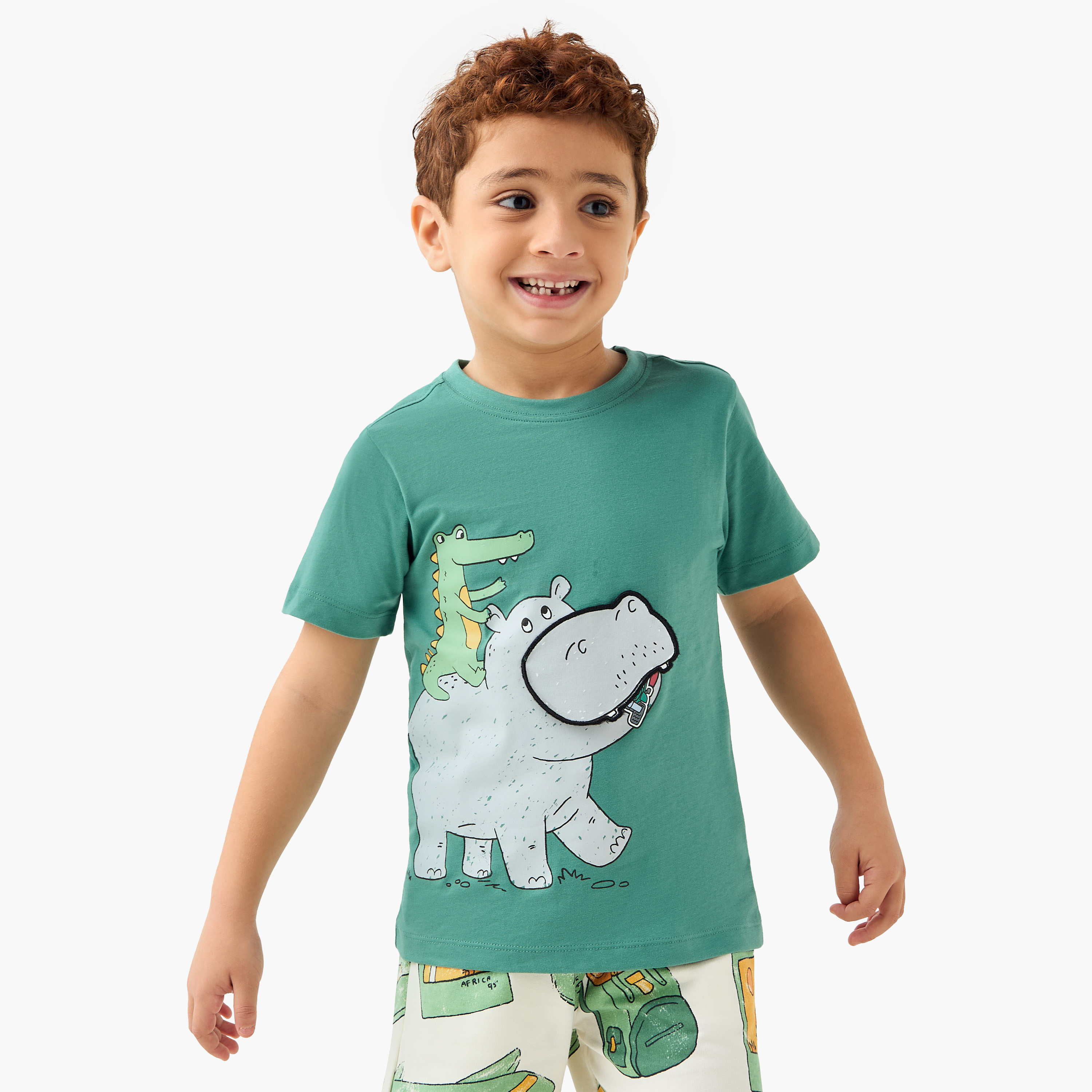 Juniors 3-Piece Printed T-shirt and Shorts Set-baby-boys-clothing-setsandcoords-image-3