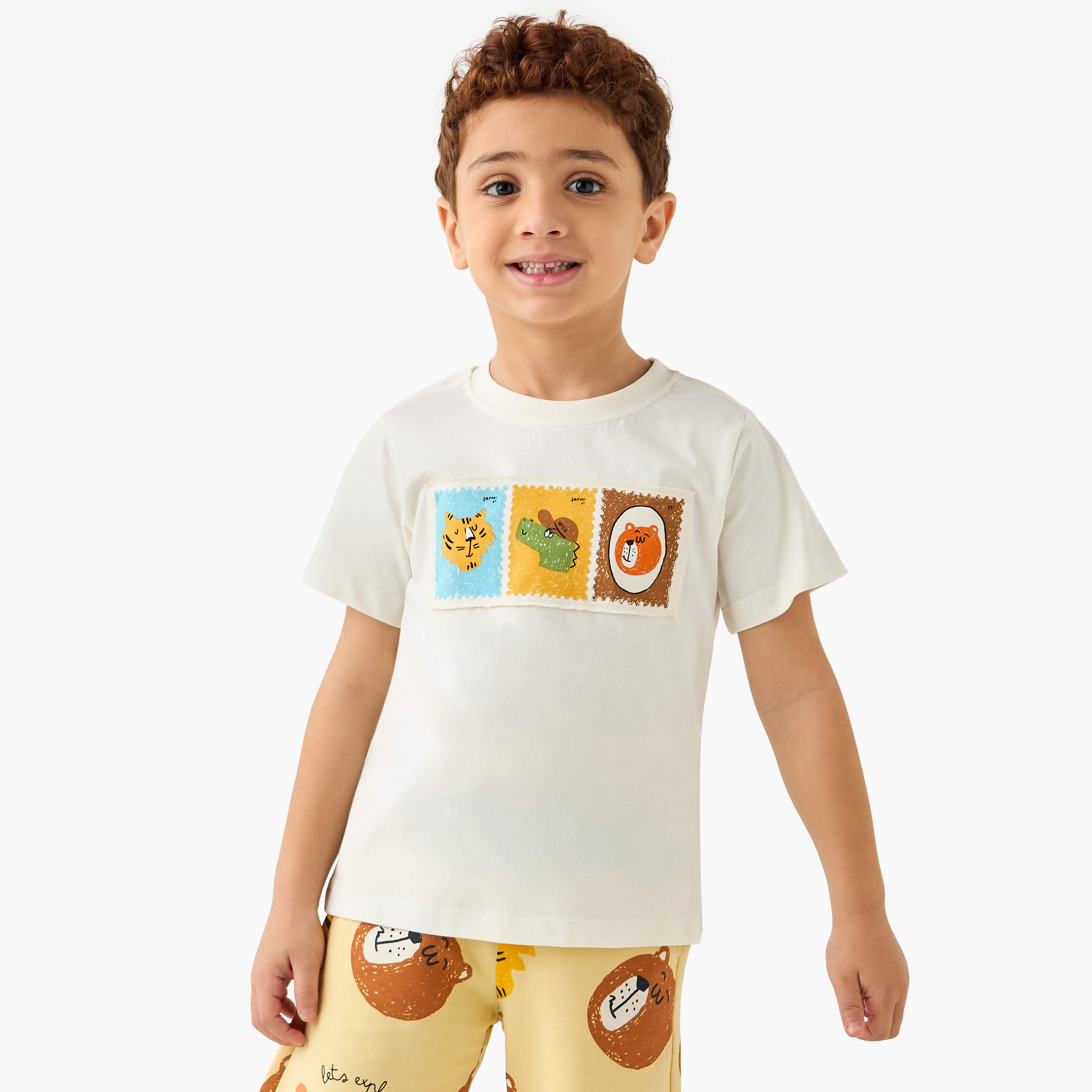 Juniors 3-Piece Animal Print T-shirt and Shorts Set-baby-boys-clothing-setsandcoords-image-3