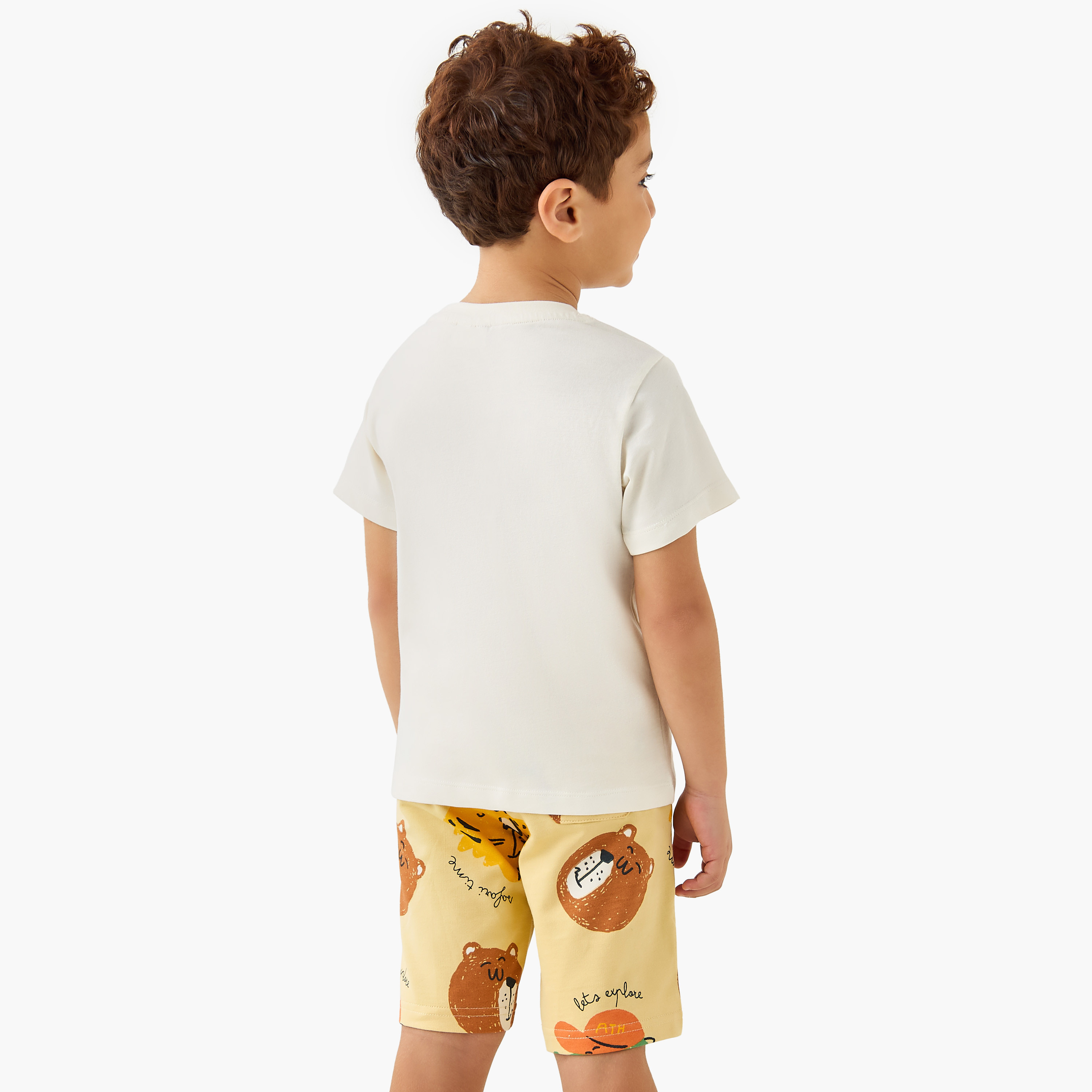 Juniors 3-Piece Animal Print T-shirt and Shorts Set-baby-boys-clothing-setsandcoords-image-4