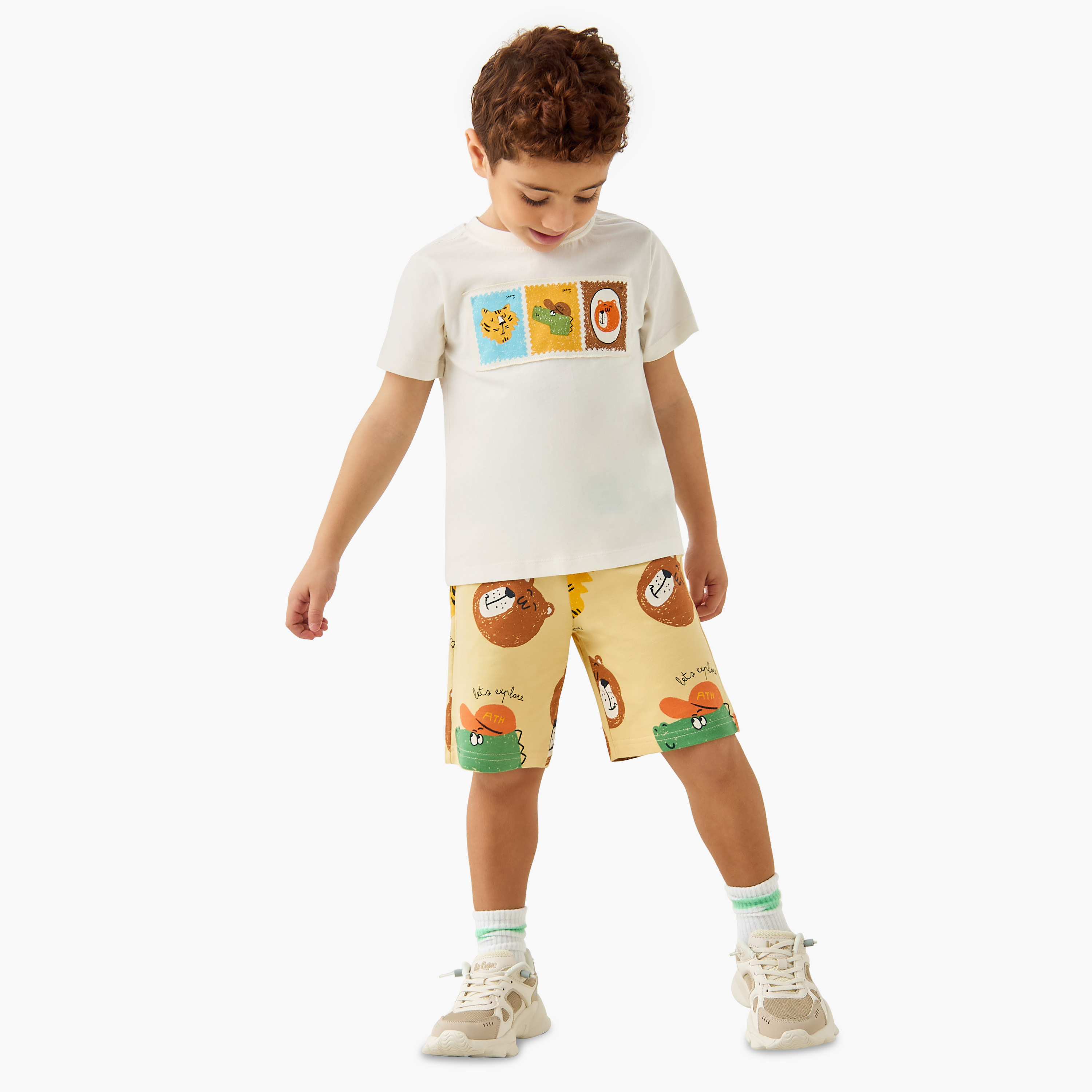 Juniors 3-Piece Animal Print T-shirt and Shorts Set-baby-boys-clothing-setsandcoords-image-8