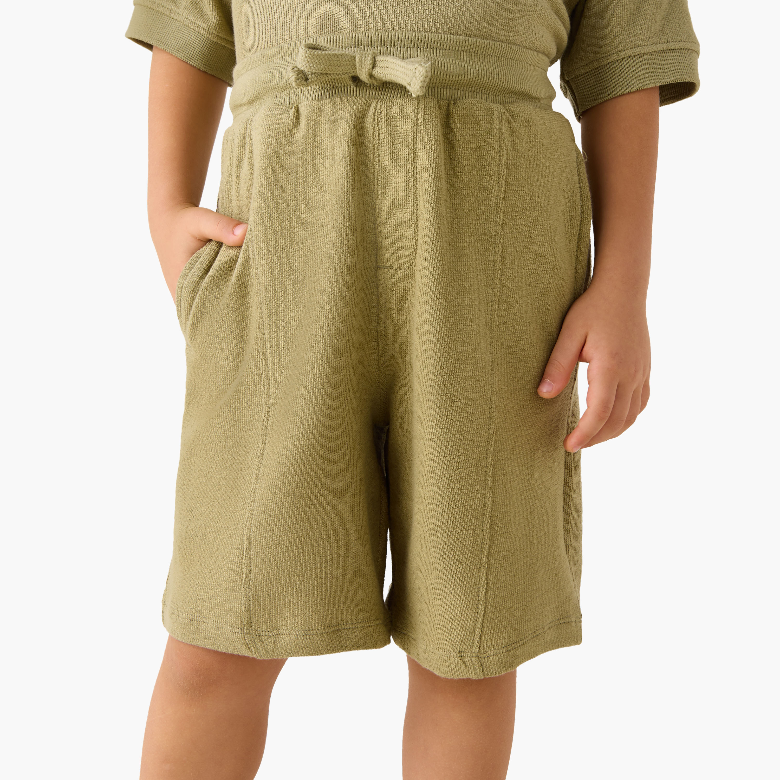 Juniors Embroidered Polo T-shirt and Shorts Set-boys-clothing-setsandcoords-image-3
