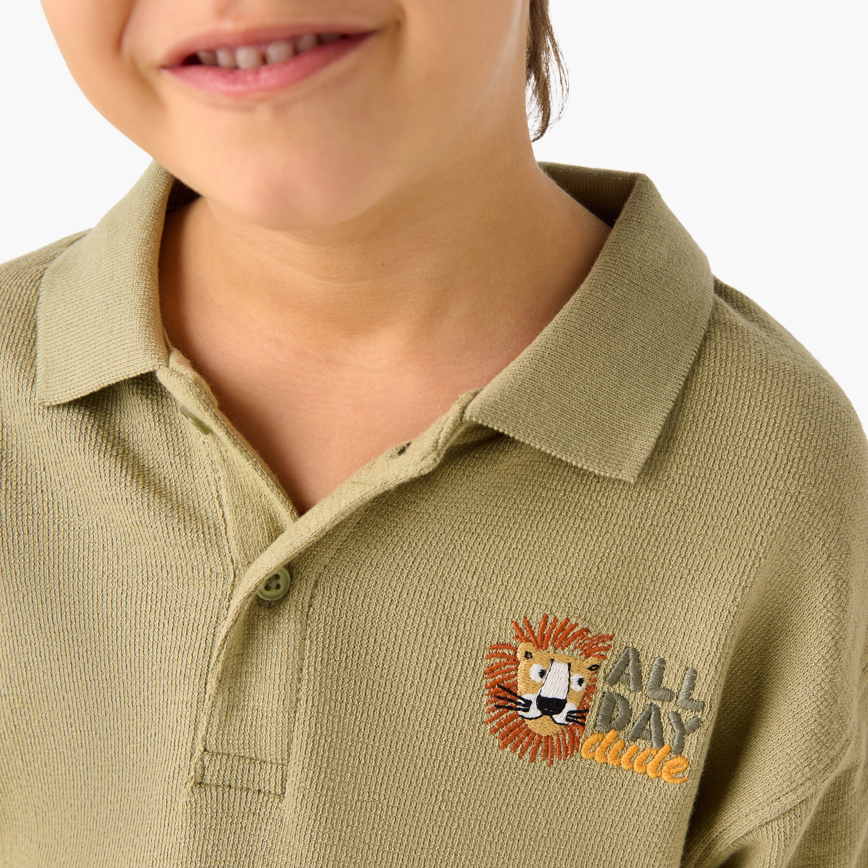 Juniors Embroidered Polo T-shirt and Shorts Set-boys-clothing-setsandcoords-image-5