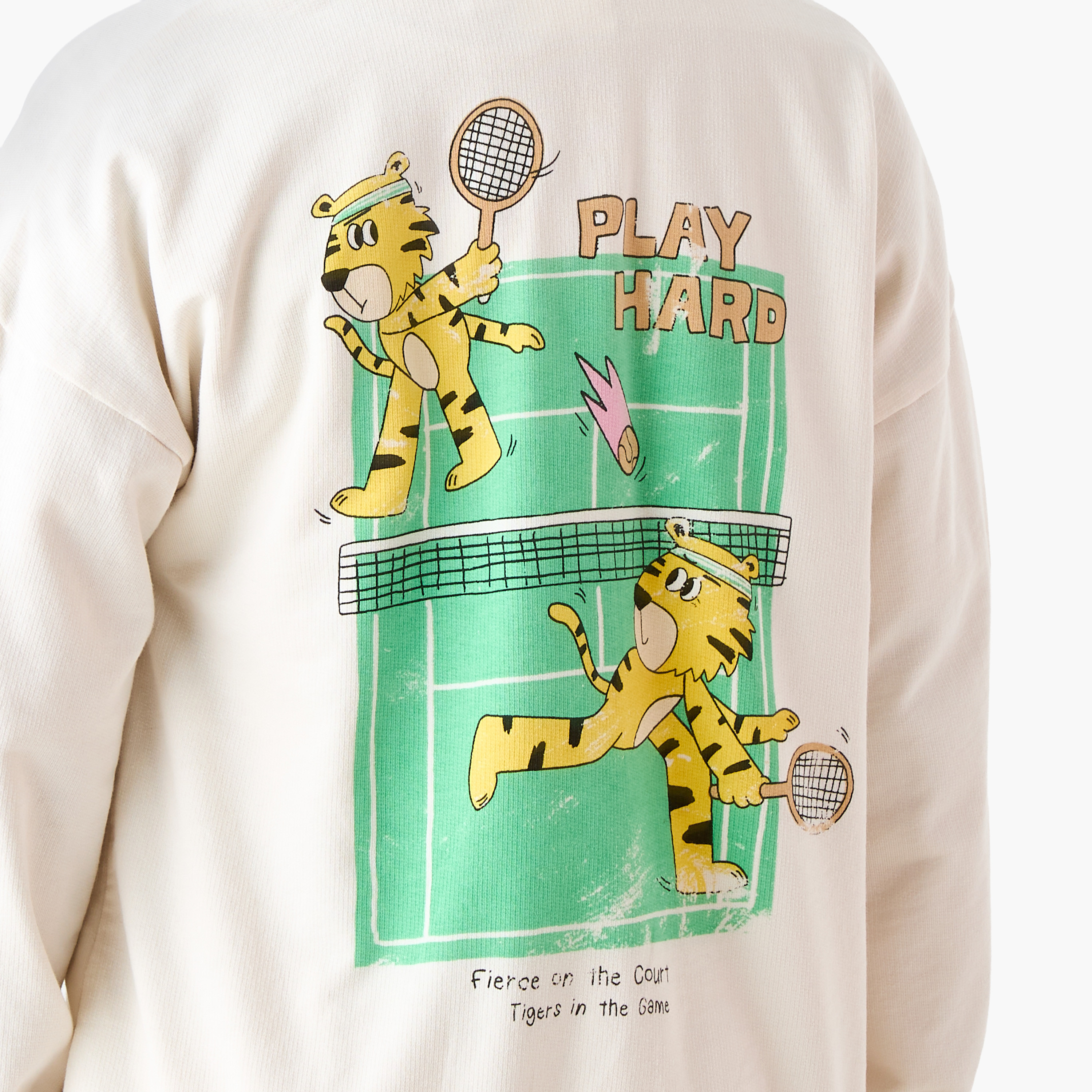 Juniors Tiger Print Hooded Sweatshirt and Joggers Set-baby-boys-clothing-winterwear-setsandcoords-image-6