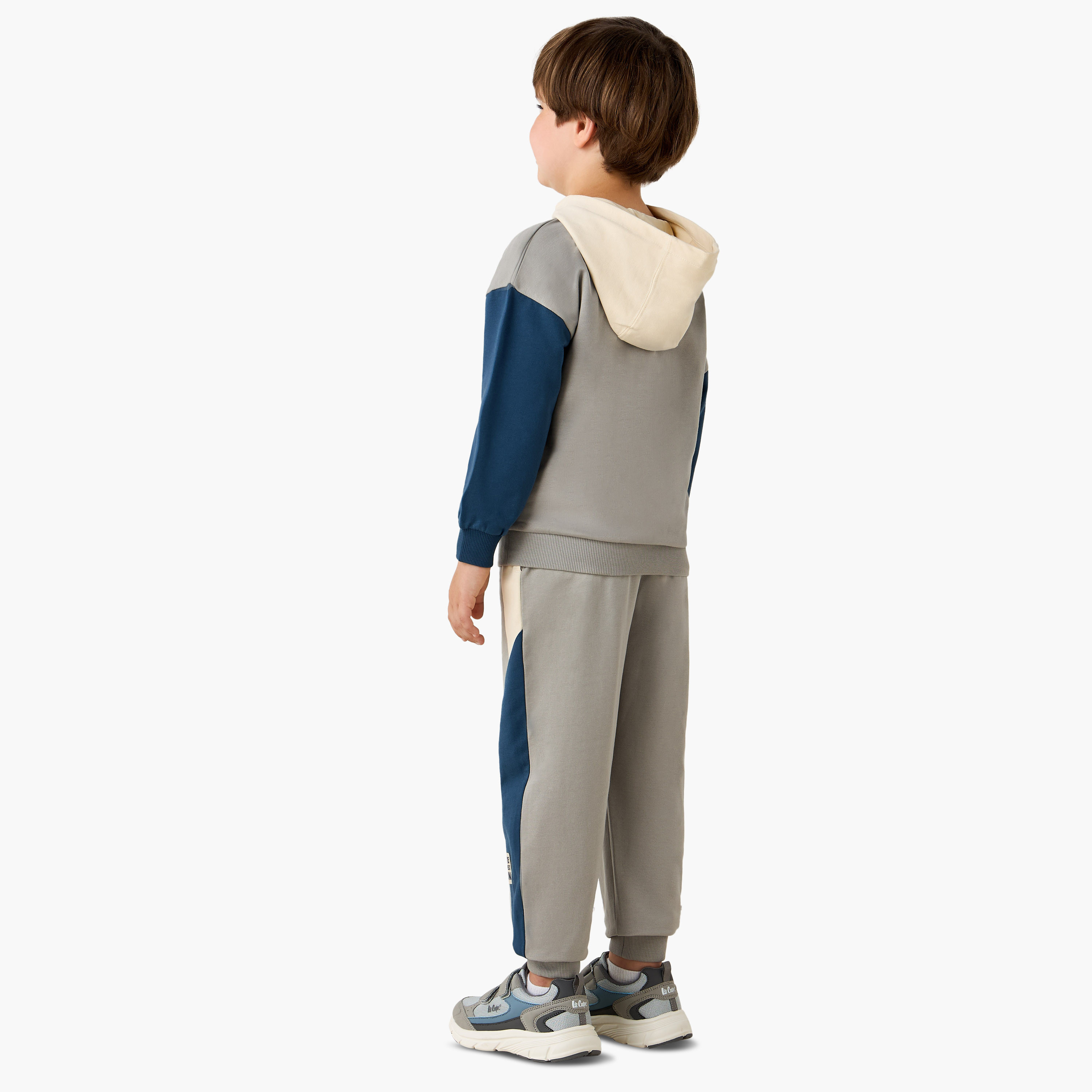 Juniors Boys Sweatshirt and Joggers Set with Hood - Soft Cotton
- Long Sleeves-boys-clothing-setsandcoords-image-3