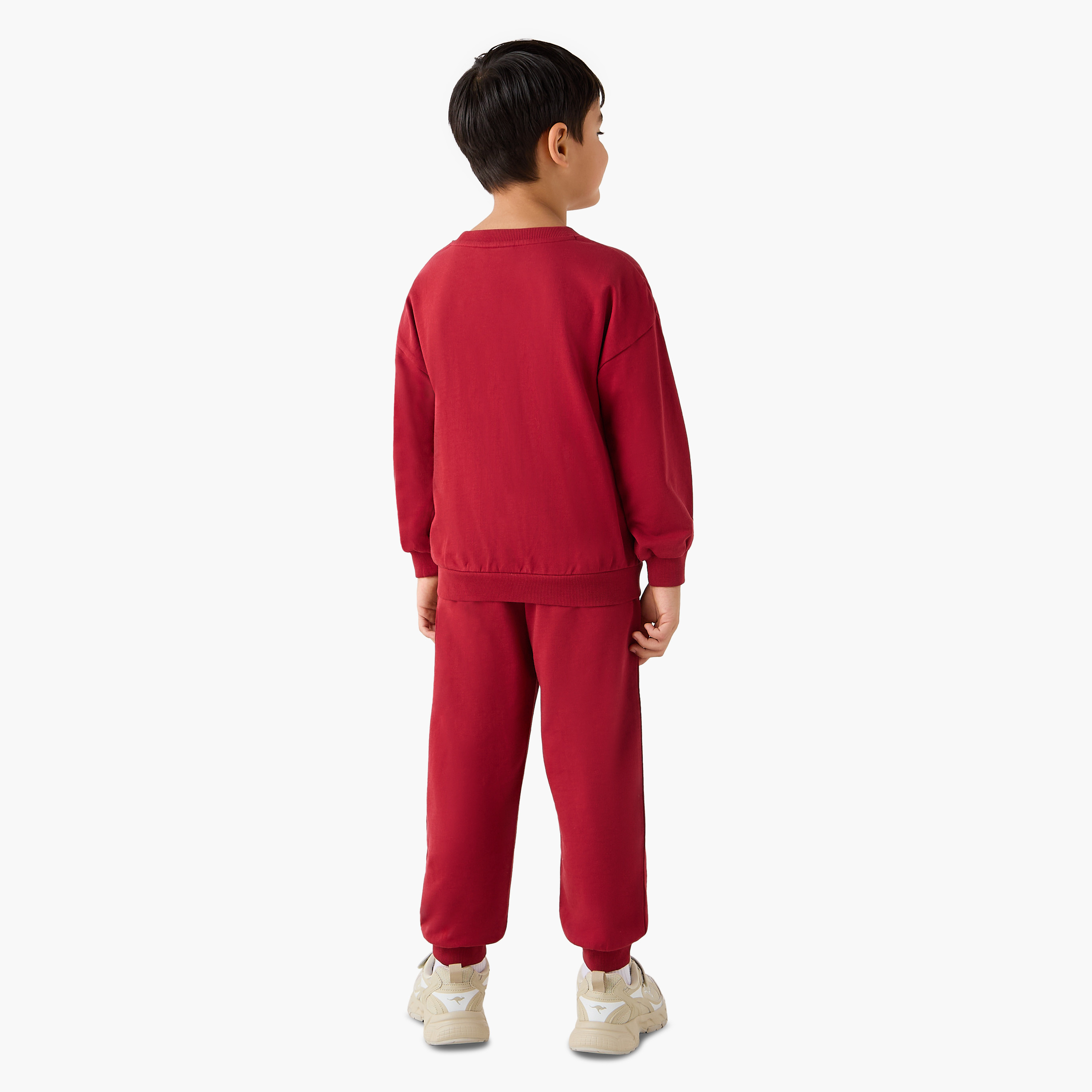 طقم سويت شيرت بأكمام طويلة بطبعات وبنطلون رياضي من جونيورز-boys-clothing-setsandcoords-image-4