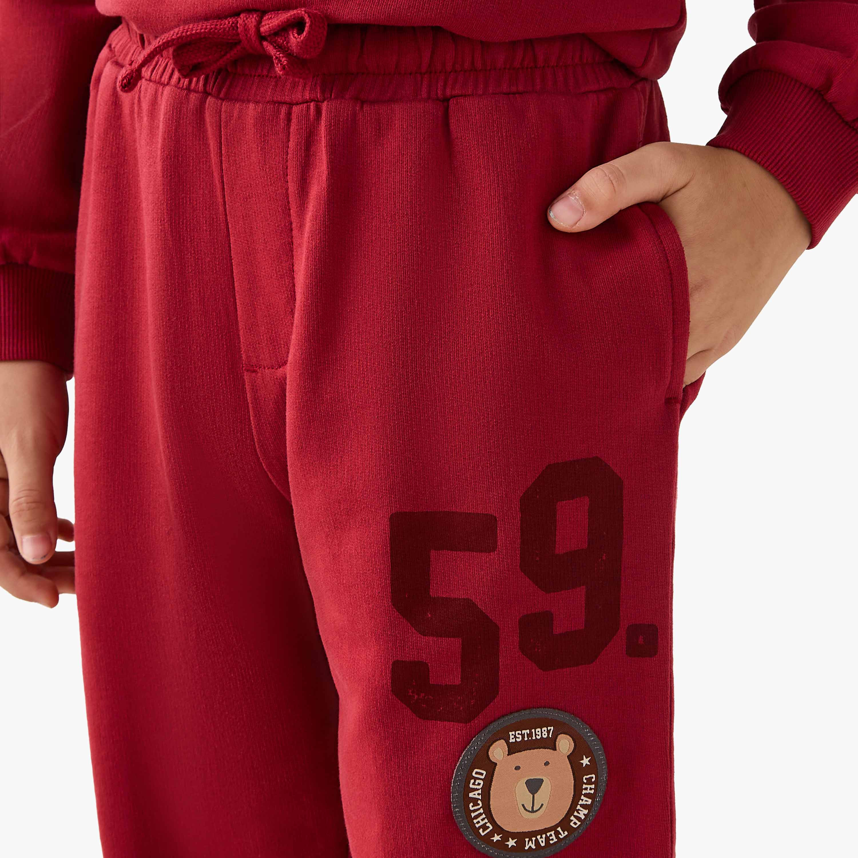 طقم سويت شيرت بأكمام طويلة بطبعات وبنطلون رياضي من جونيورز-boys-clothing-setsandcoords-image-6