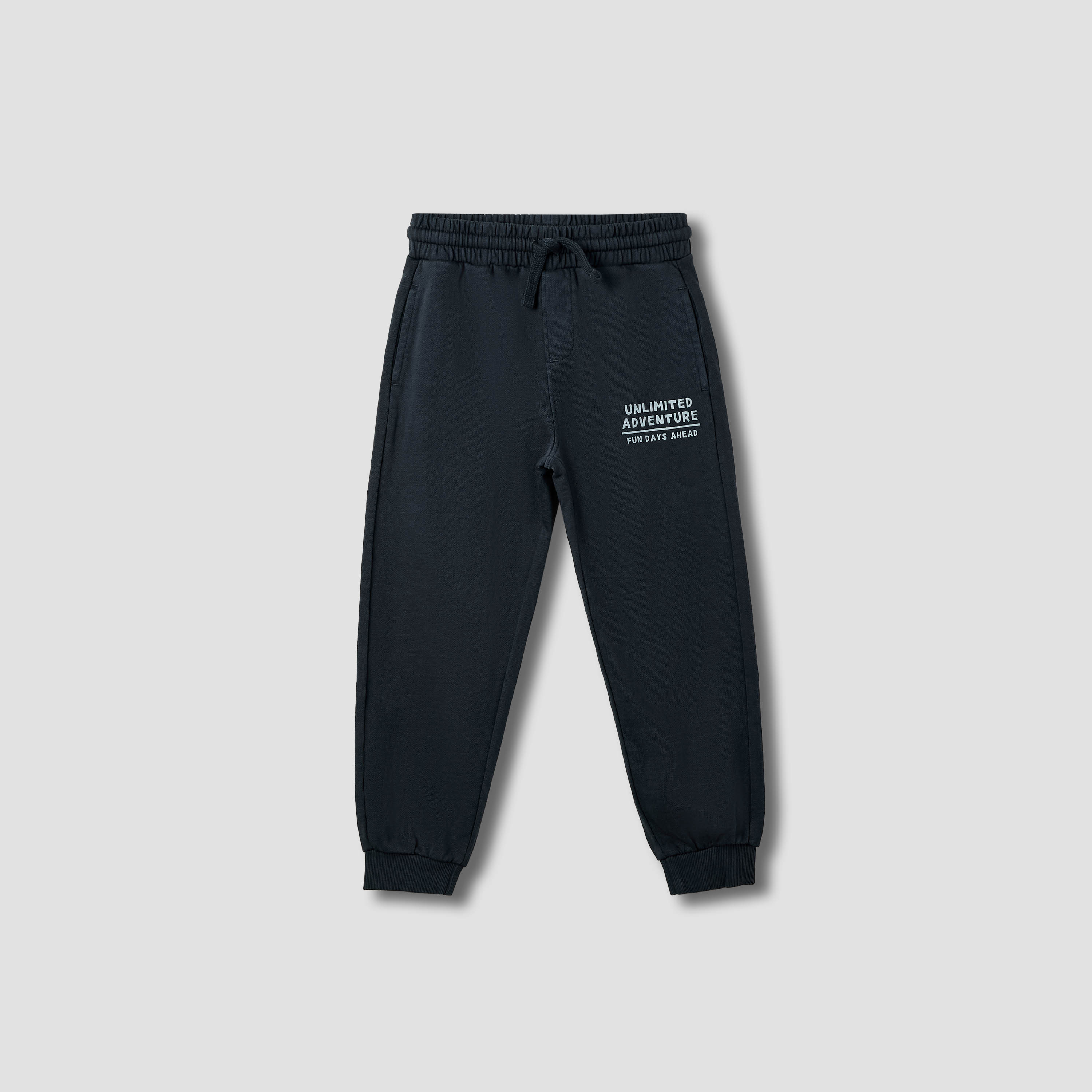 Juniors Boys Sweatshirt and Joggers Set with Text Print - Polyester - Long Sleeves and Collar-baby-boys-clothing-setsandcoords-image-3