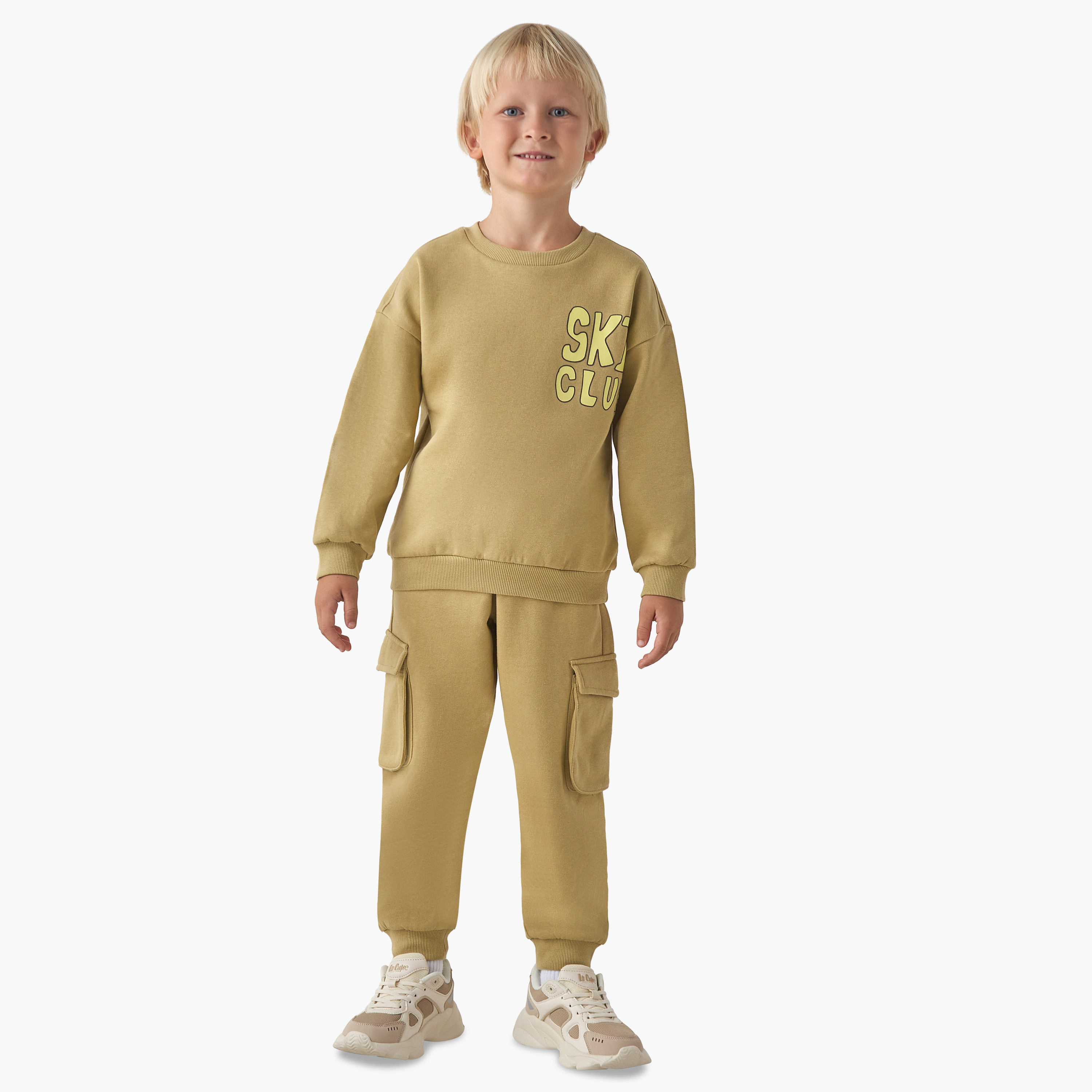 Juniors Boys Sweatshirt and Joggers Set with Pockets - Cotton - Long Sleeves - Round Neck-boys-clothing-setsandcoords-image-1