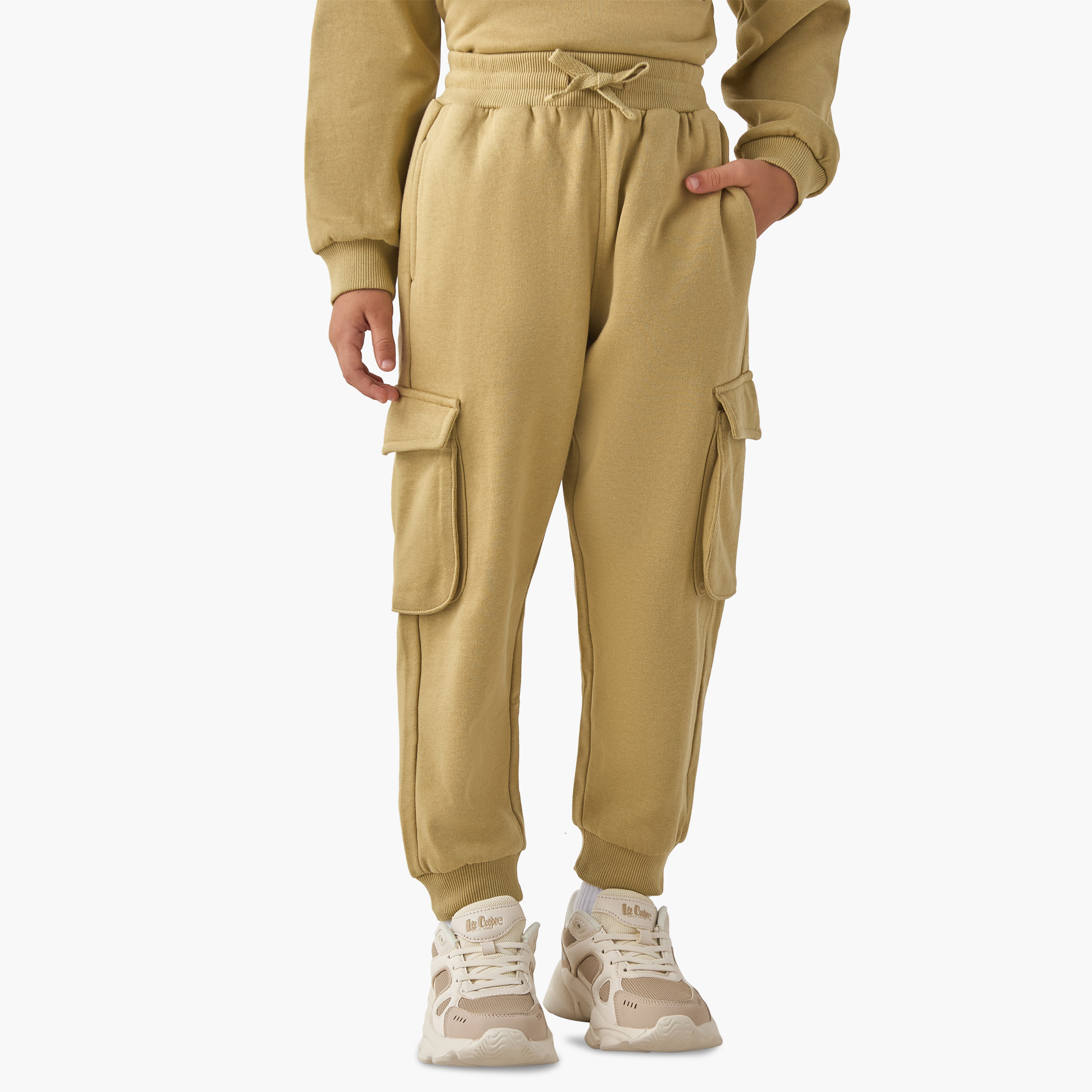 Juniors Boys Sweatshirt and Joggers Set with Pockets - Cotton - Long Sleeves - Round Neck-boys-clothing-setsandcoords-image-3