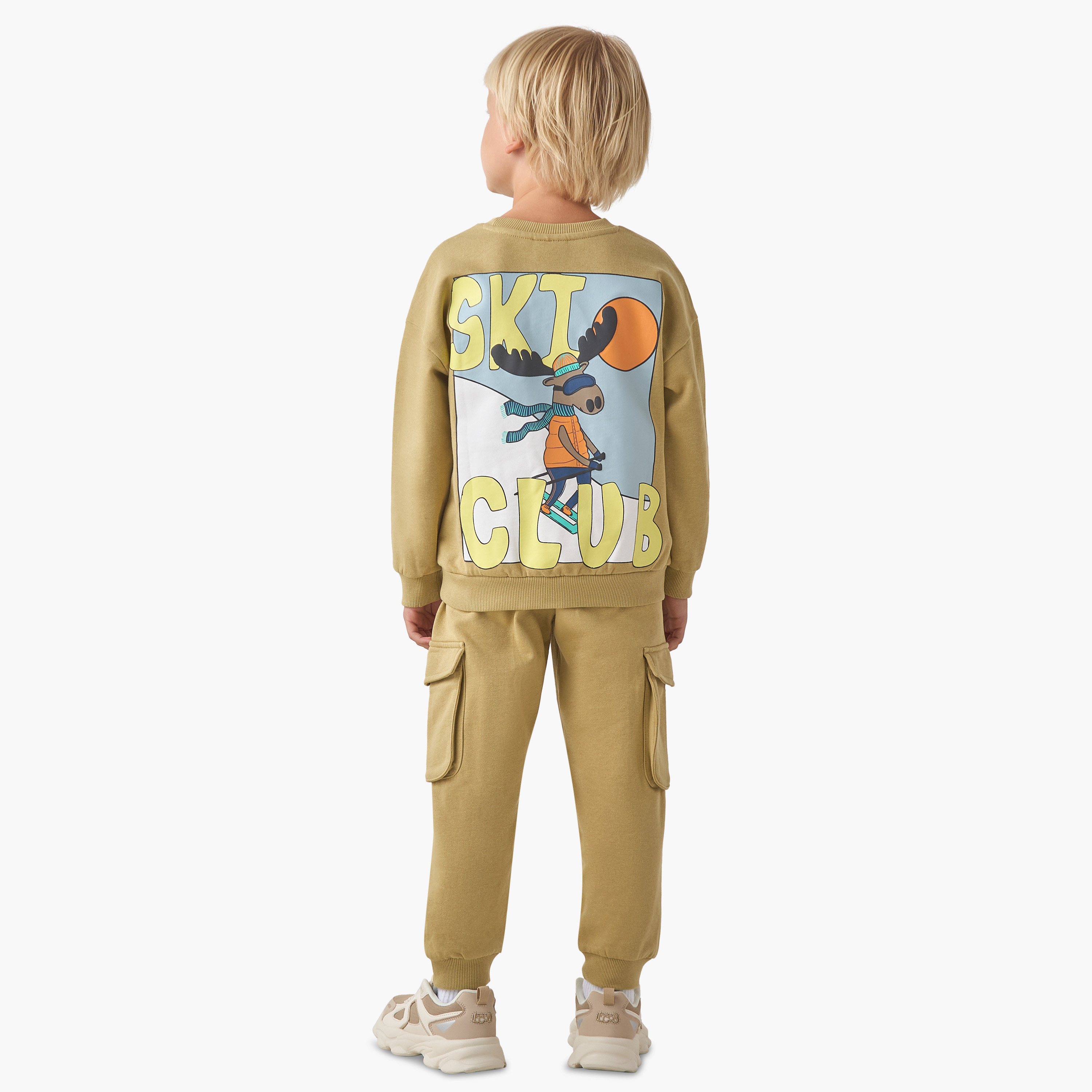 Juniors Boys Sweatshirt and Joggers Set with Pockets - Cotton - Long Sleeves - Round Neck-boys-clothing-setsandcoords-image-4