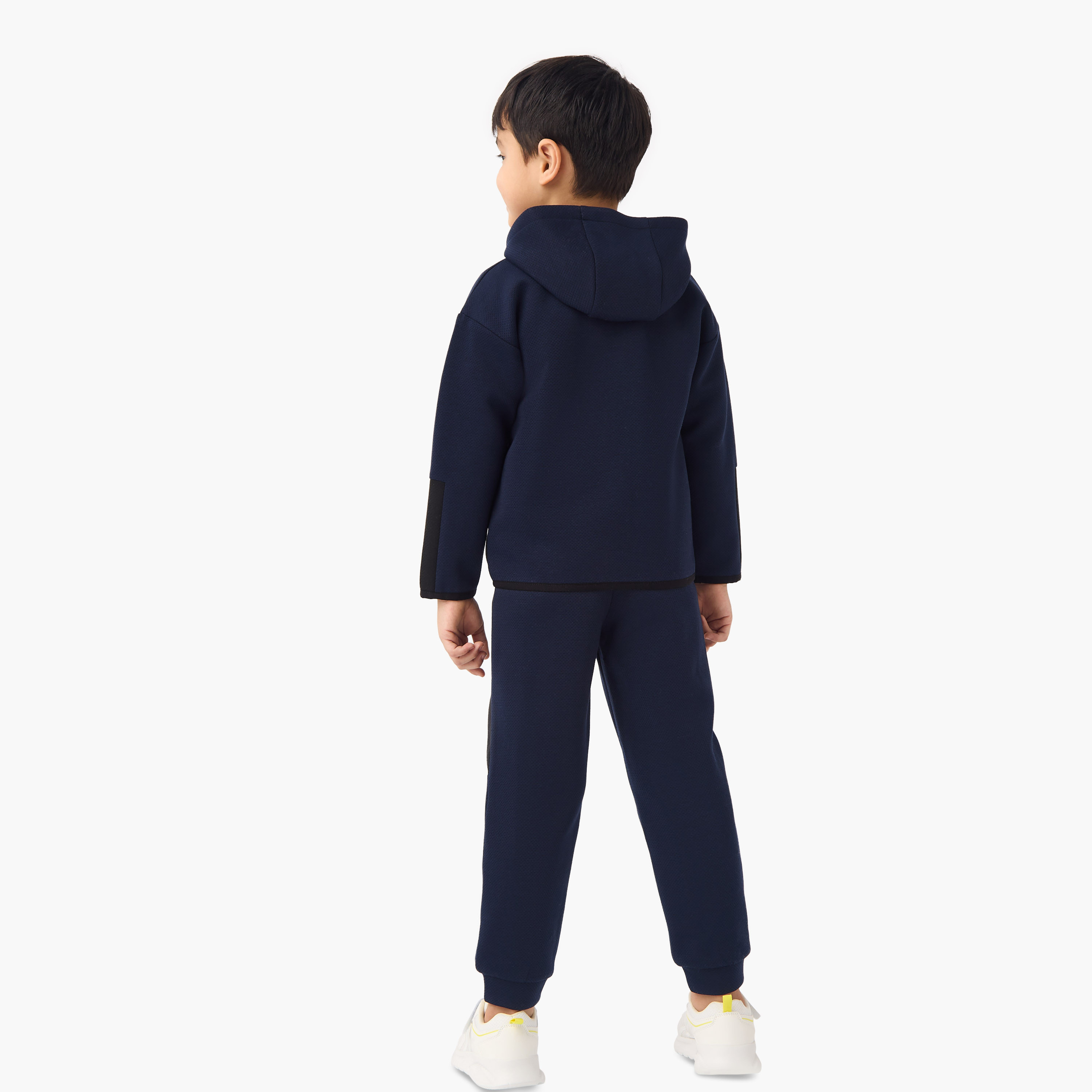 Juniors Textured Hooded Sweatshirt and Joggers Set-baby-boys-clothing-winterwear-setsandcoords-image-4