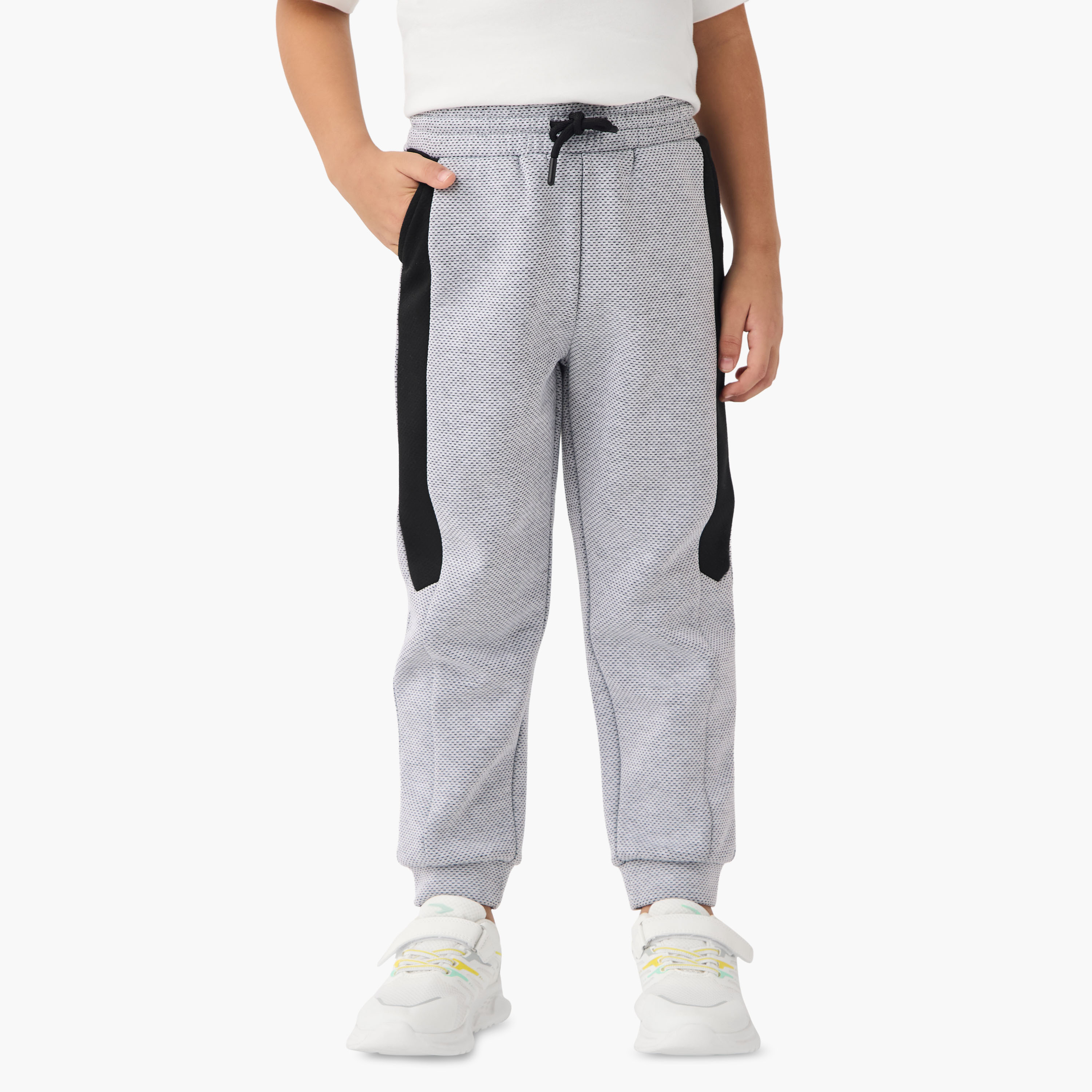 Juniors Textured Hooded Sweatshirt and Joggers Set-baby-boys-clothing-winterwear-setsandcoords-image-3