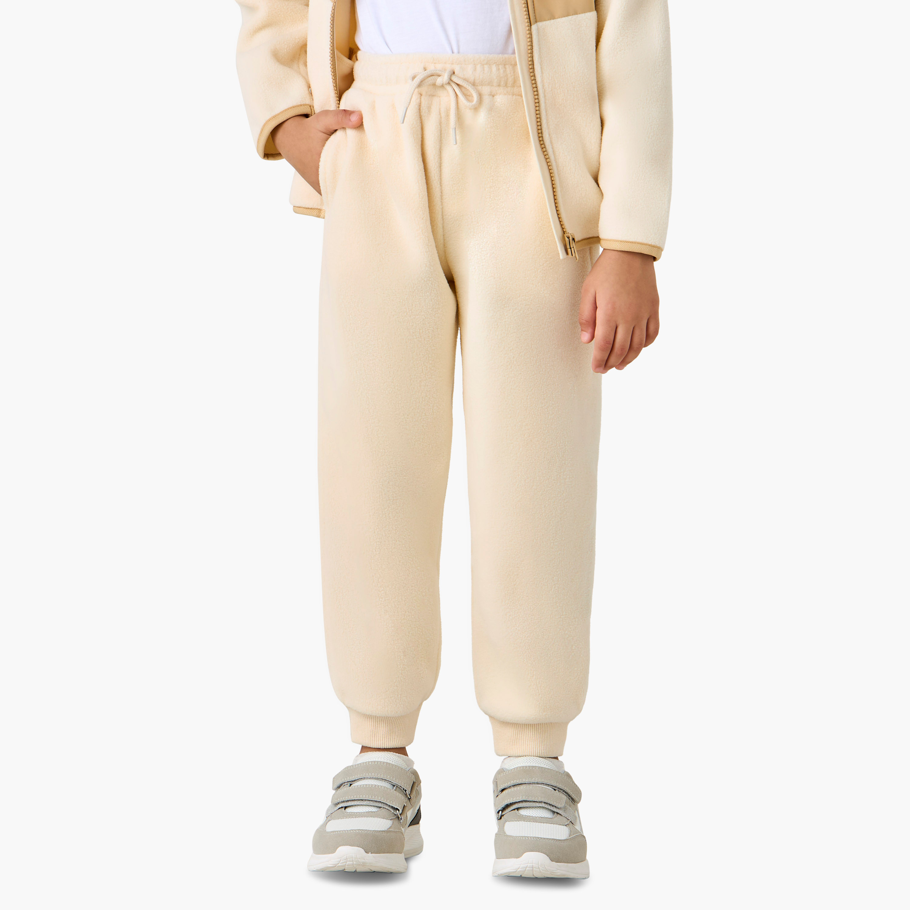 Juniors Colourblock Fleece Sweatshirt and Joggers Set-baby-boys-clothing-winterwear-setsandcoords-image-4