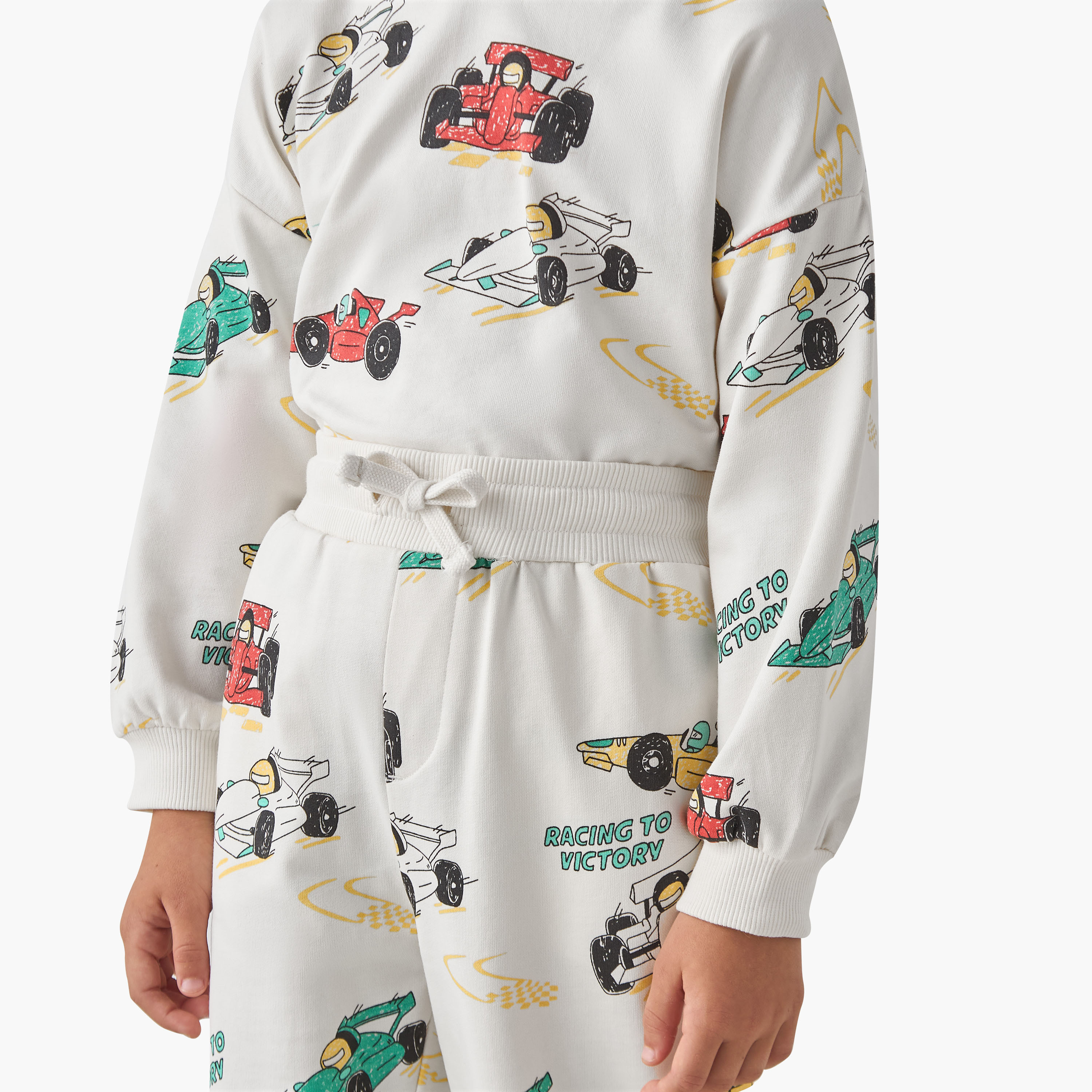 طقم هودي وبنطلون رياضي بطبعات للأولاد من قطن بأكمام طويلة وقبّعة من جونيورز-boys-clothing-setsandcoords-image-5