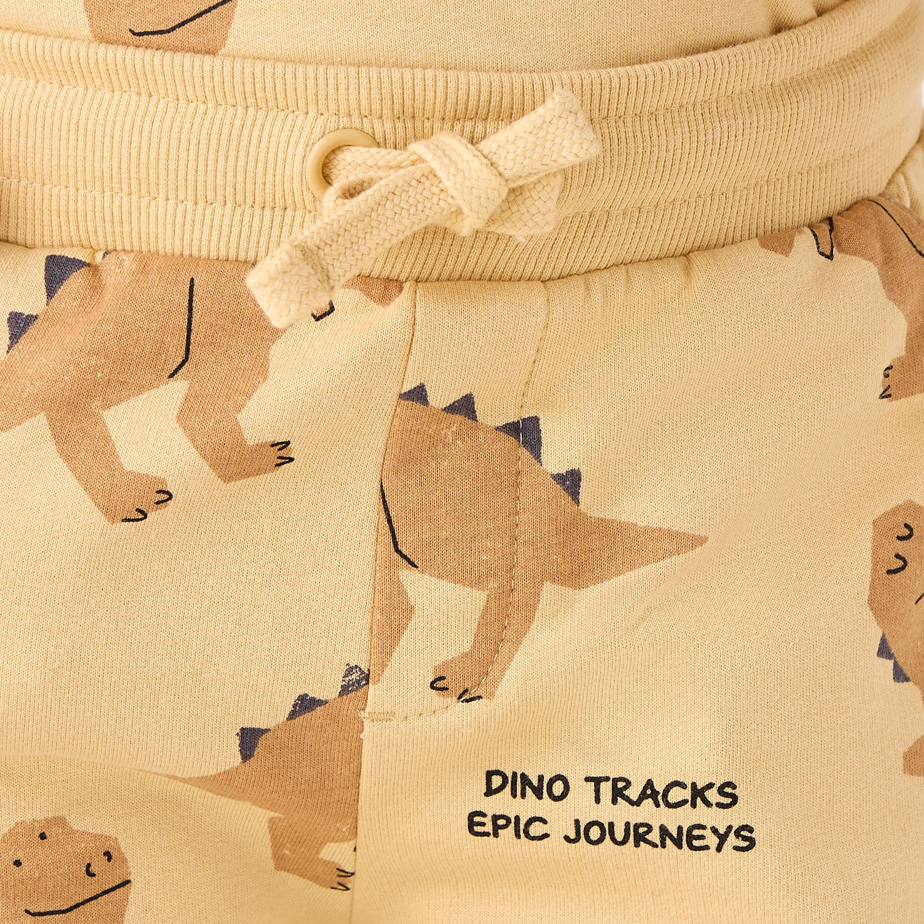 Juniors Boys Sweatshirt and Joggers Set with Dinosaur Print - Cotton - Long Sleeves - Crew Neck-boys-clothing-setsandcoords-image-6