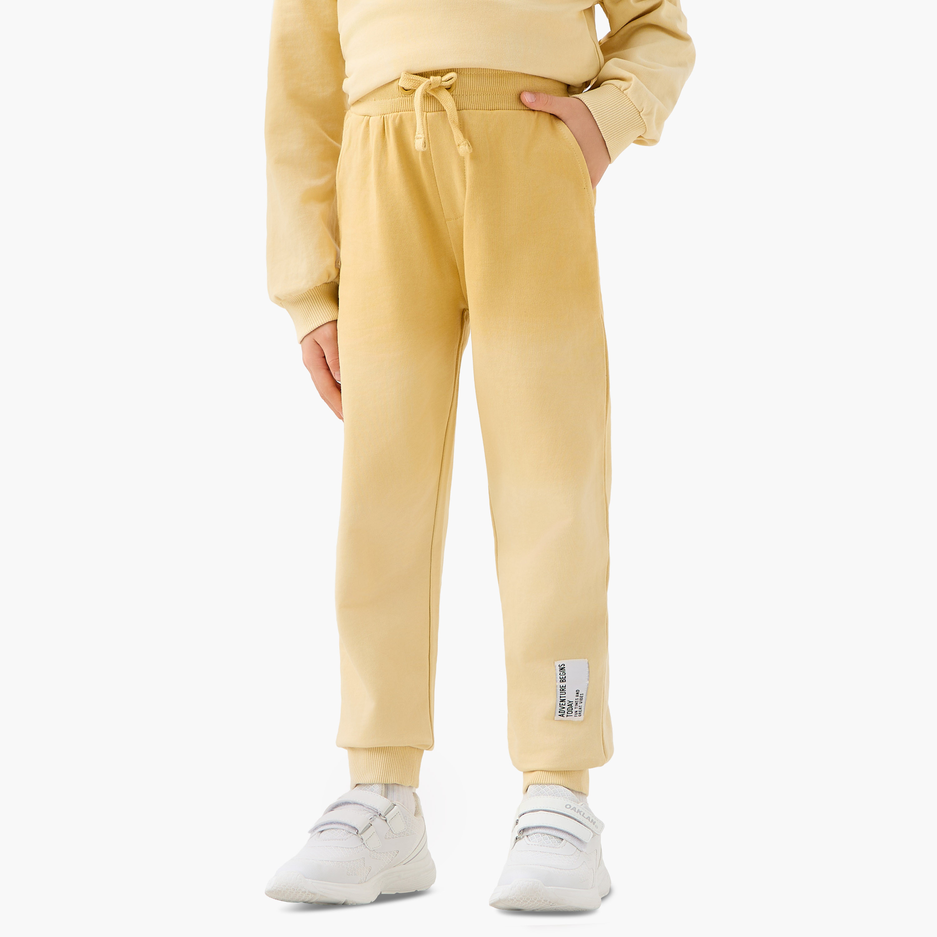 Juniors Boys Sweatshirt and Joggers Set with Slogan Print - Cotton - Long Sleeves-boys-clothing-setsandcoords-image-3