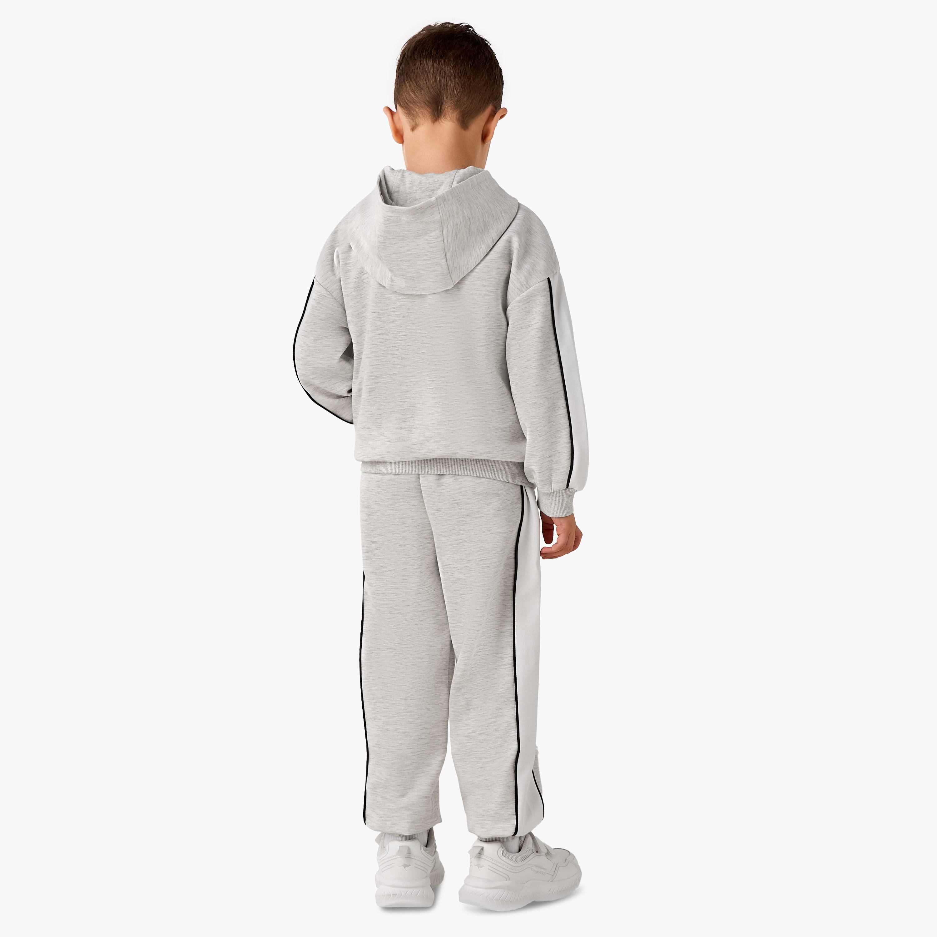 Juniors Boys Sweatshirt and Joggers Set with Hood - Soft Polyester - Long Sleeves-baby-boys-clothing-winterwear-setsandcoords-image-4