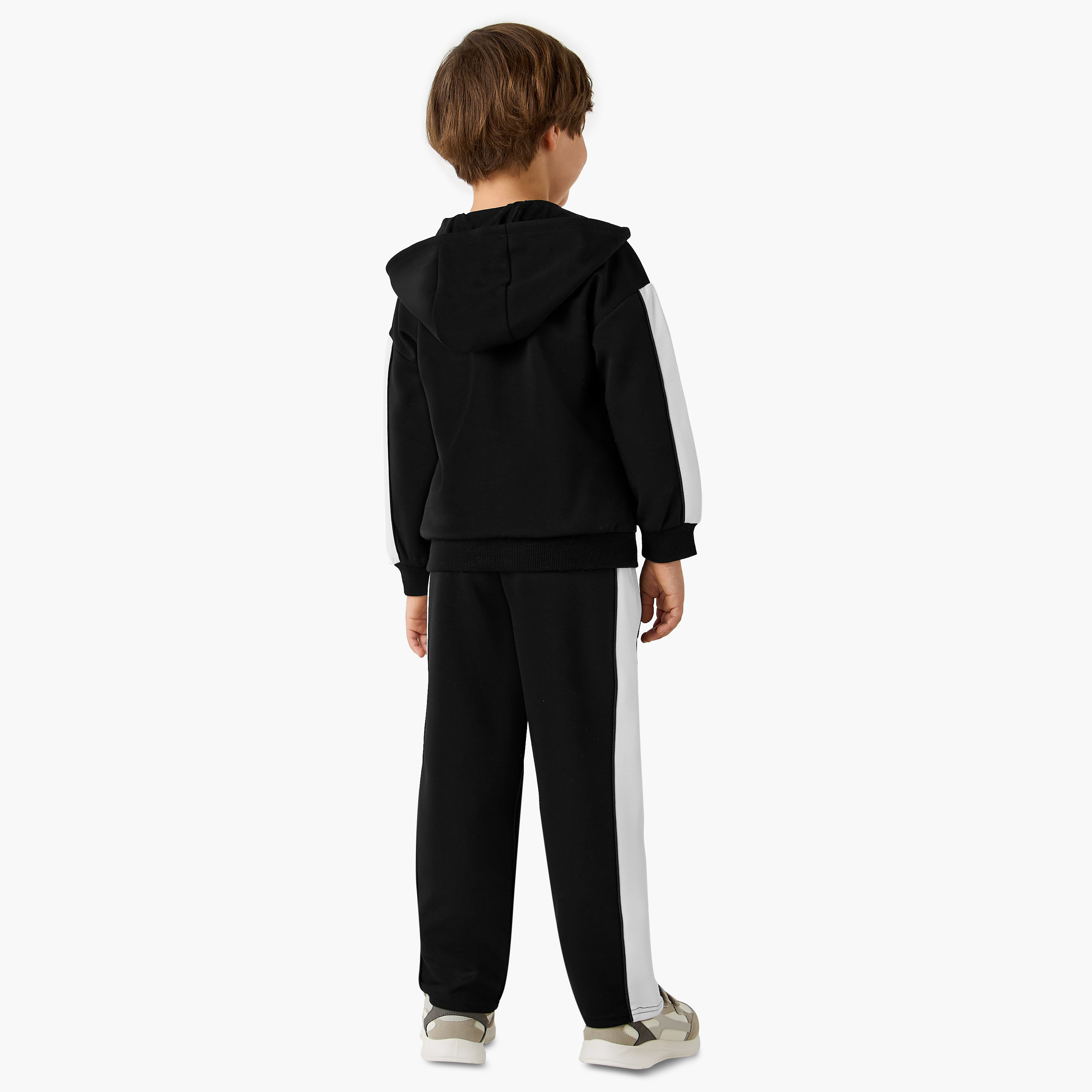 Juniors Boys Sweatshirt and Joggers Set with Hood - Soft Polyester - Long Sleeves-baby-boys-clothing-winterwear-setsandcoords-image-4