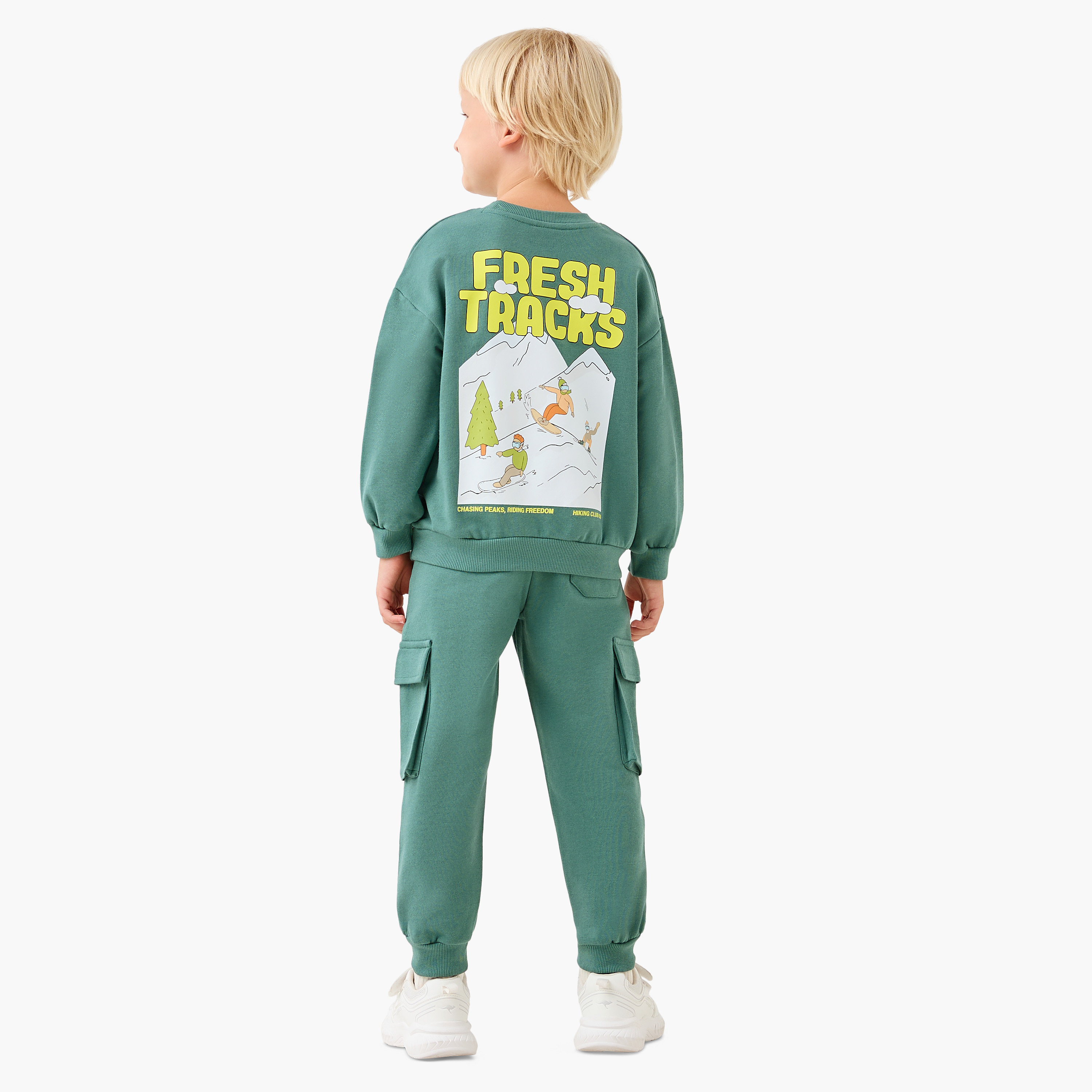 Juniors Boys Sweatshirt and Joggers Set with Graphic Print - Cotton - Long Sleeves - Crew Neck-boys-clothing-setsandcoords-image-4