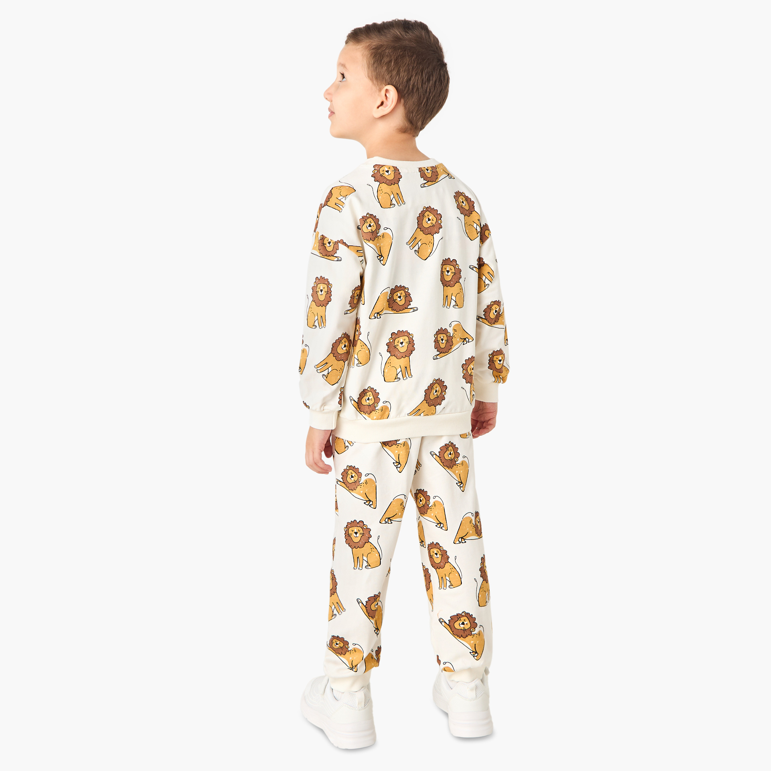 Juniors Lion Print Sweatshirt and Joggers Set-baby-boys-clothing-setsandcoords-image-3