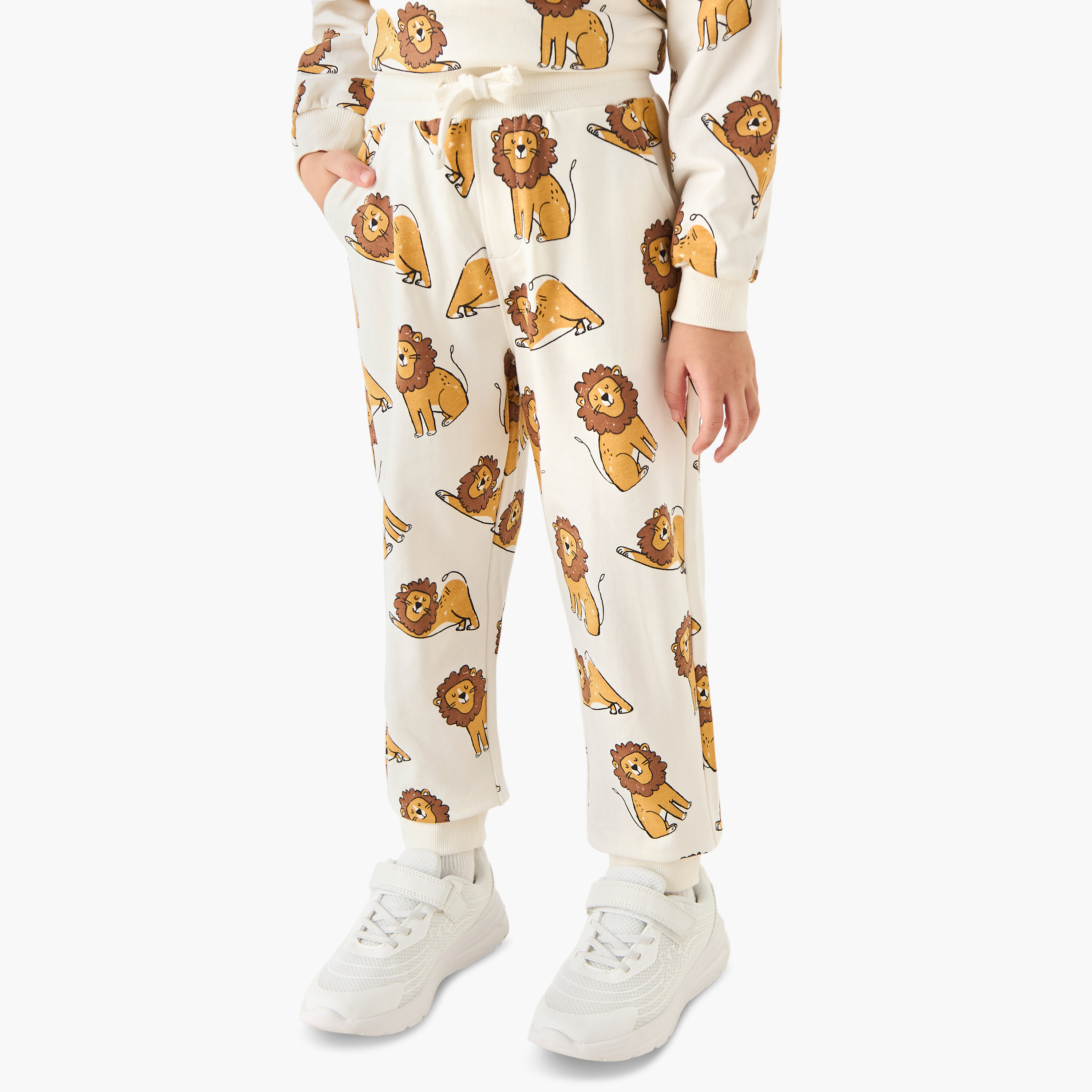 Juniors Lion Print Sweatshirt and Joggers Set-baby-boys-clothing-setsandcoords-image-4