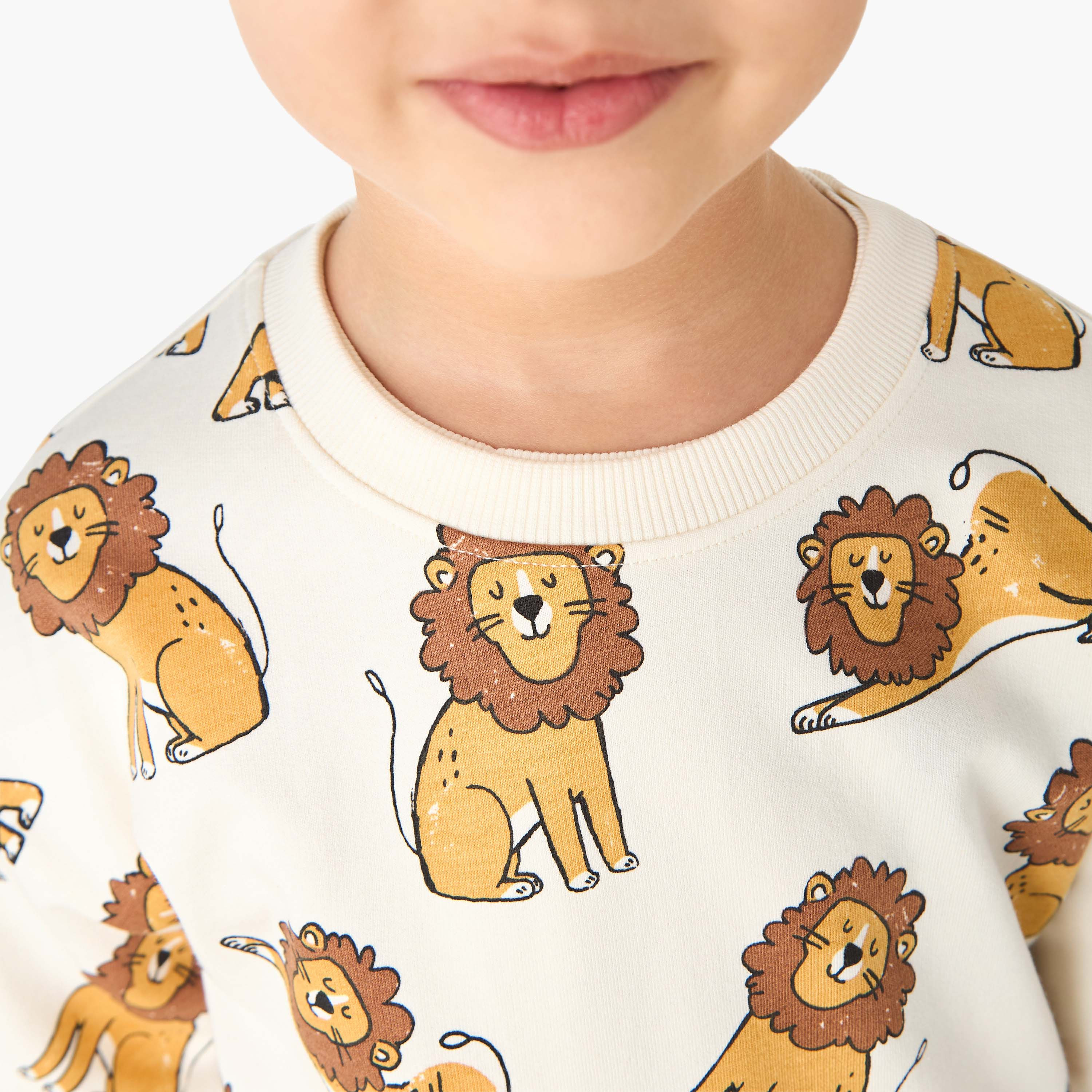 Juniors Lion Print Sweatshirt and Joggers Set-baby-boys-clothing-setsandcoords-image-5