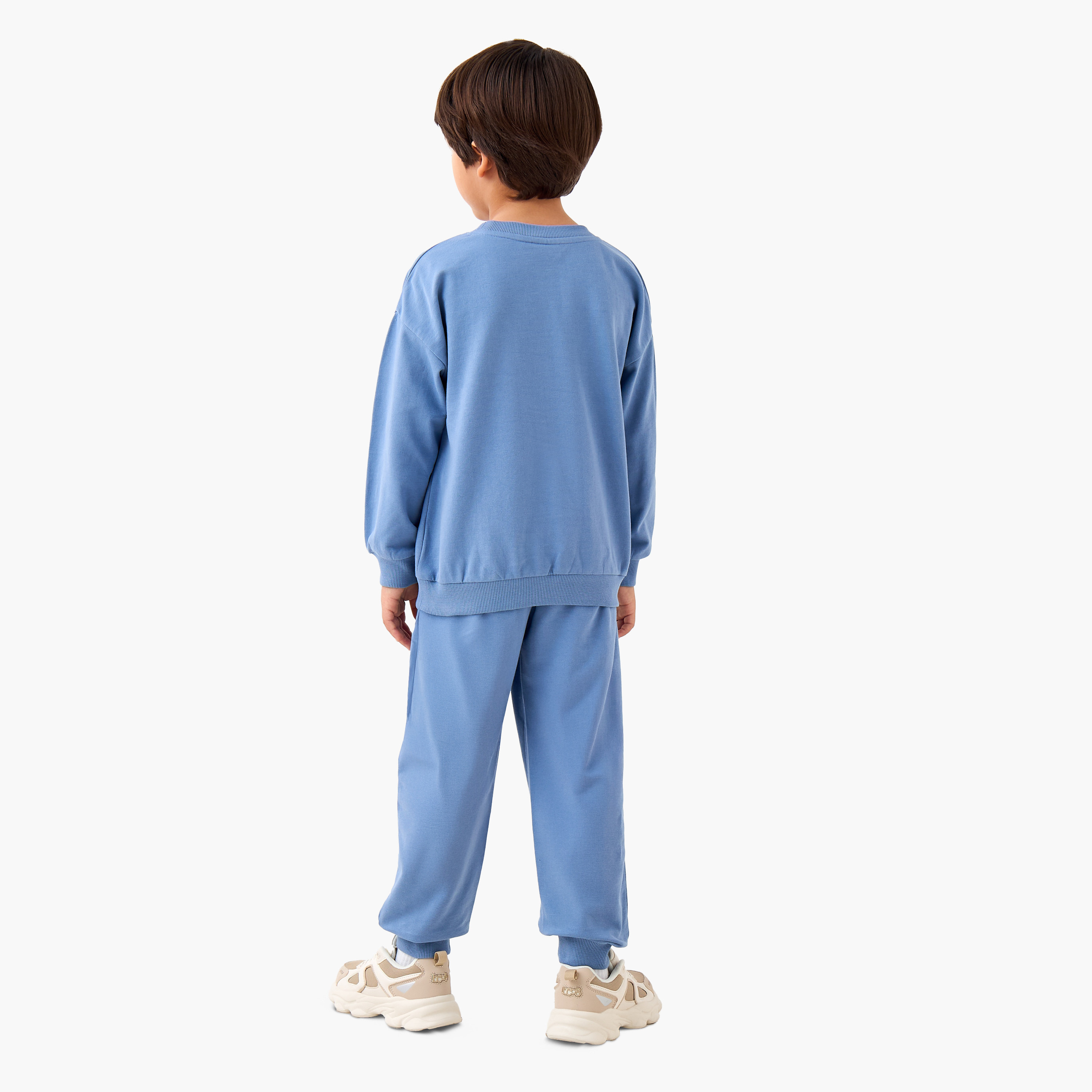 Juniors Boys Sweatshirt and Joggers Set with Boston Applique - Cotton - Long Sleeves-baby-boys-clothing-winterwear-setsandcoords-image-4