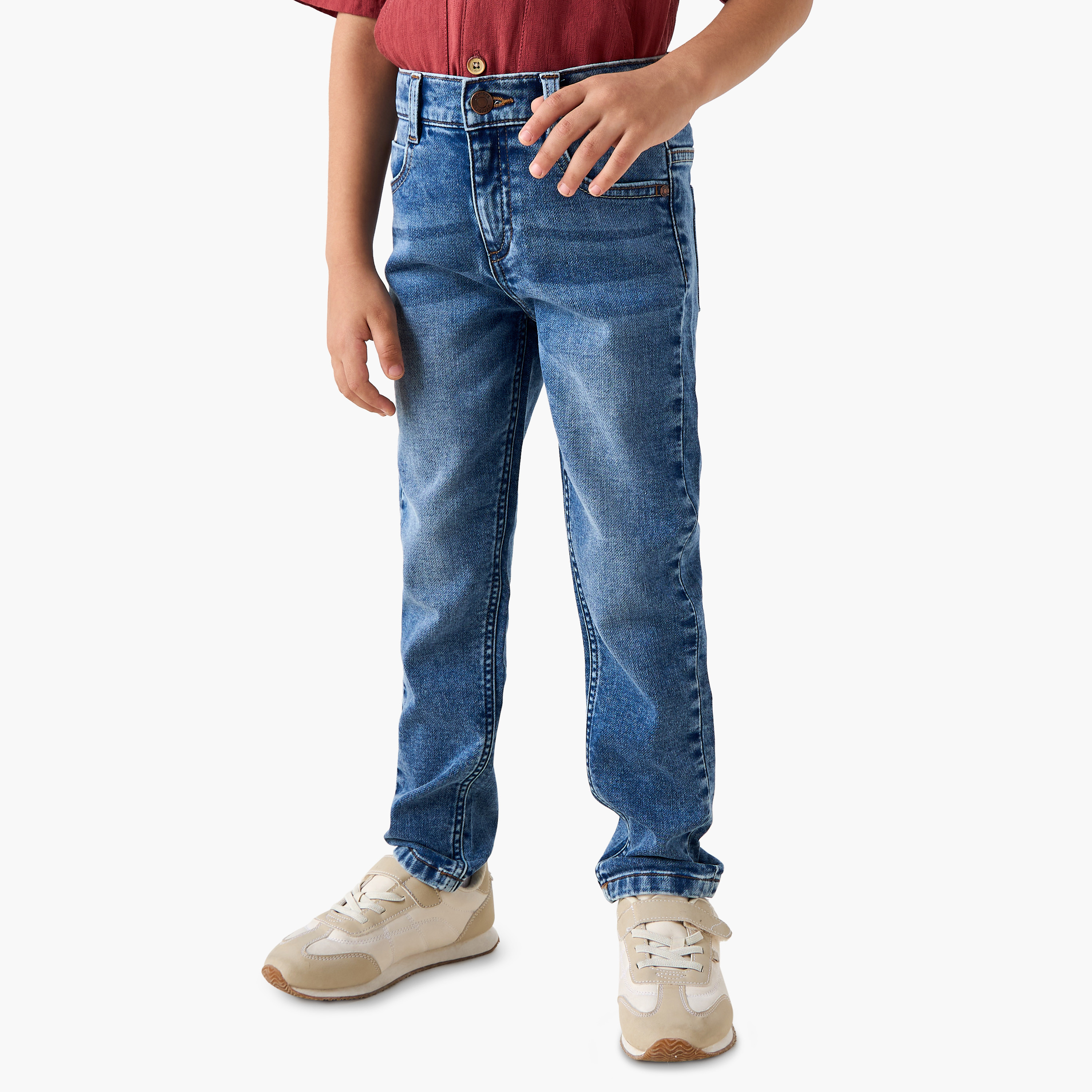 Juniors Boys' Regular Fit Jeans-boys-clothing-bottoms-jeans-image-1