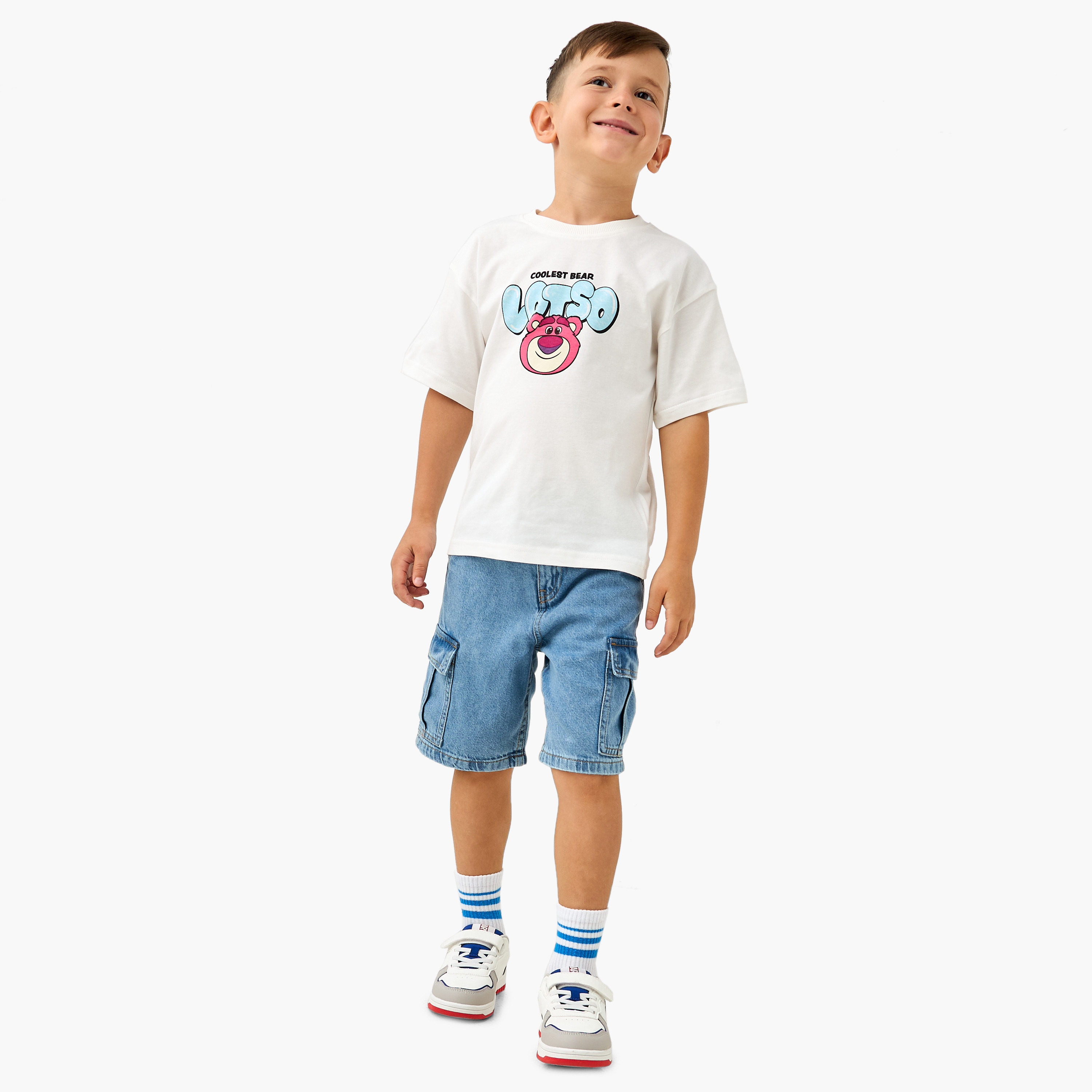 شورت كارجو دينم بزر إغلاق وجيوب من جونيورز-baby-boys-clothing-bottoms-shorts-image-2