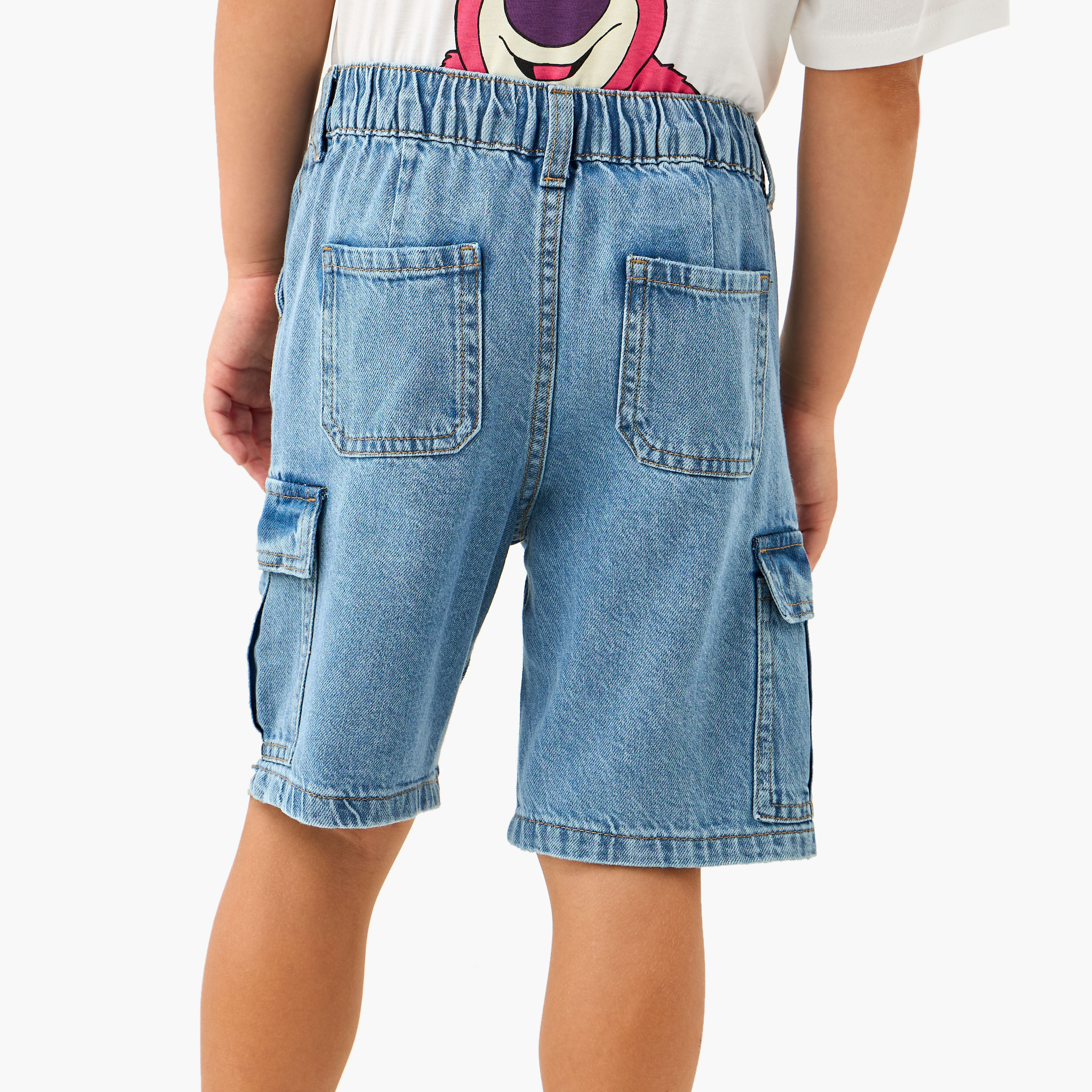 شورت كارجو دينم بزر إغلاق وجيوب من جونيورز-baby-boys-clothing-bottoms-shorts-image-3