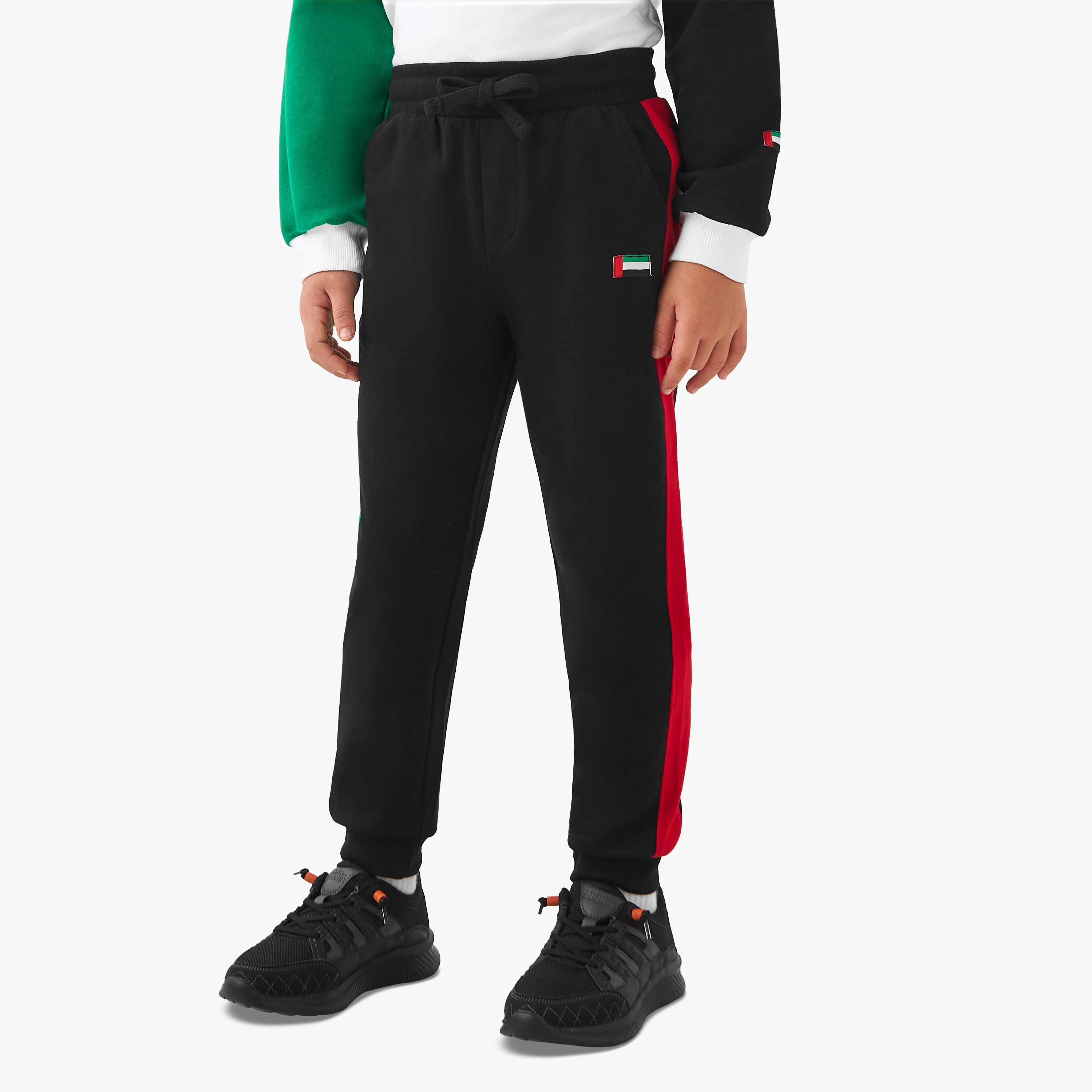 Juniors Boys Joggers with UAE National Day Print - Cotton - Drawstring-boys-clothing-bottoms-joggersandtrackpants-image-1