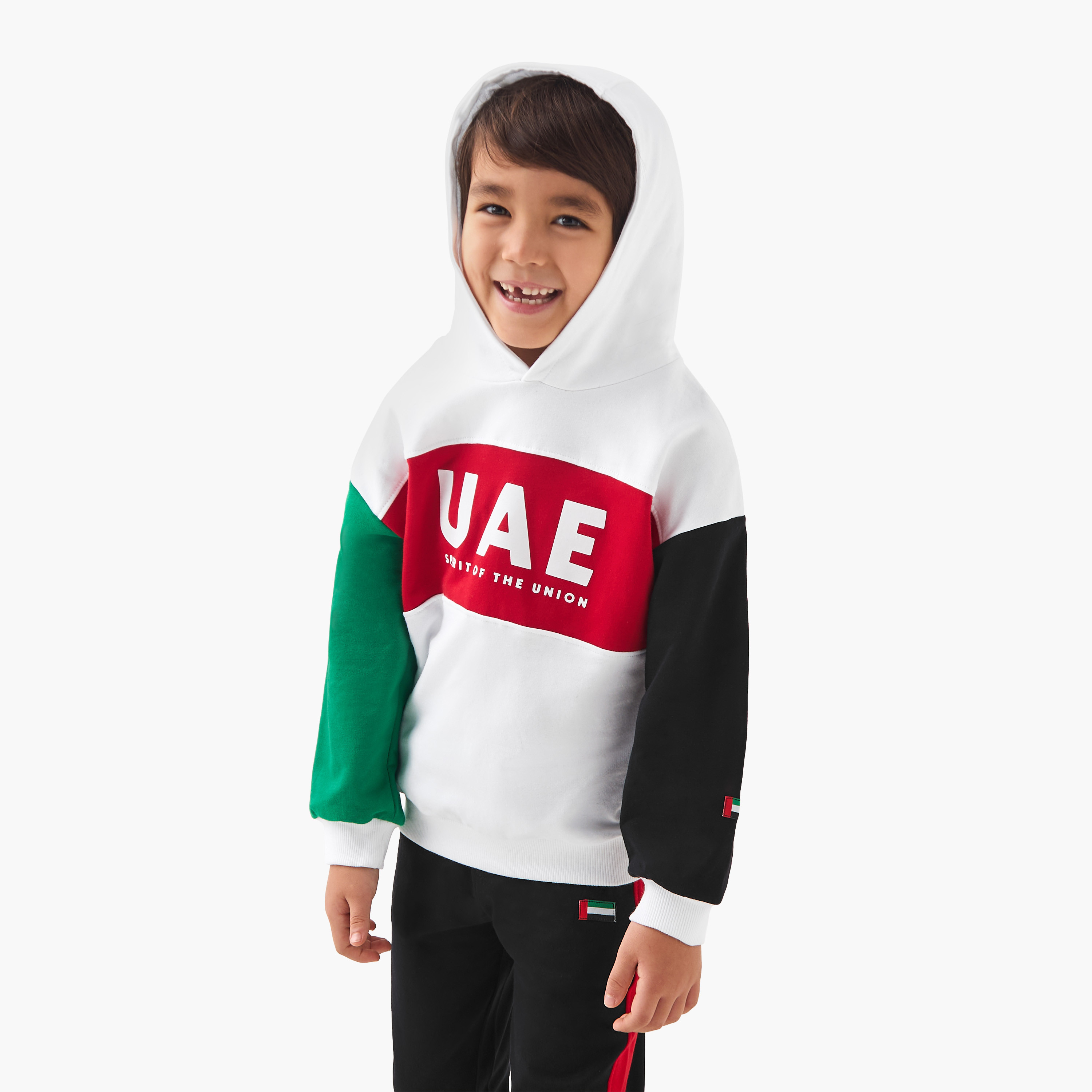 سويت شيرت قطن بقبعة وأكمام طويلة وطبعات للأولاد من جونيورز-baby-boys-clothing-winterwear-sweatshirts-image-4