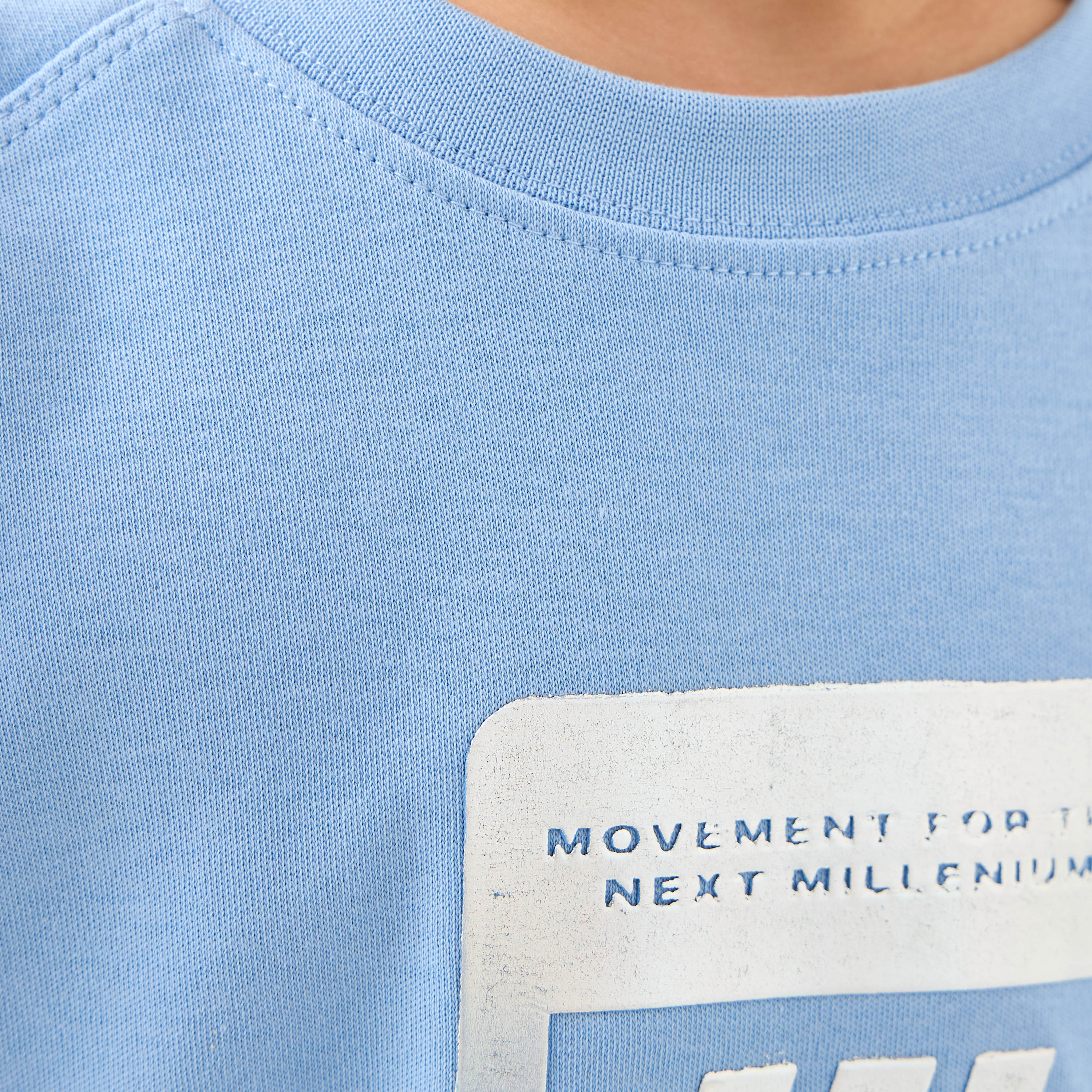 XYZ Logo Print Crew Neck T-shirt with Short Sleeves-sports-boys-clothing-tops-image-5