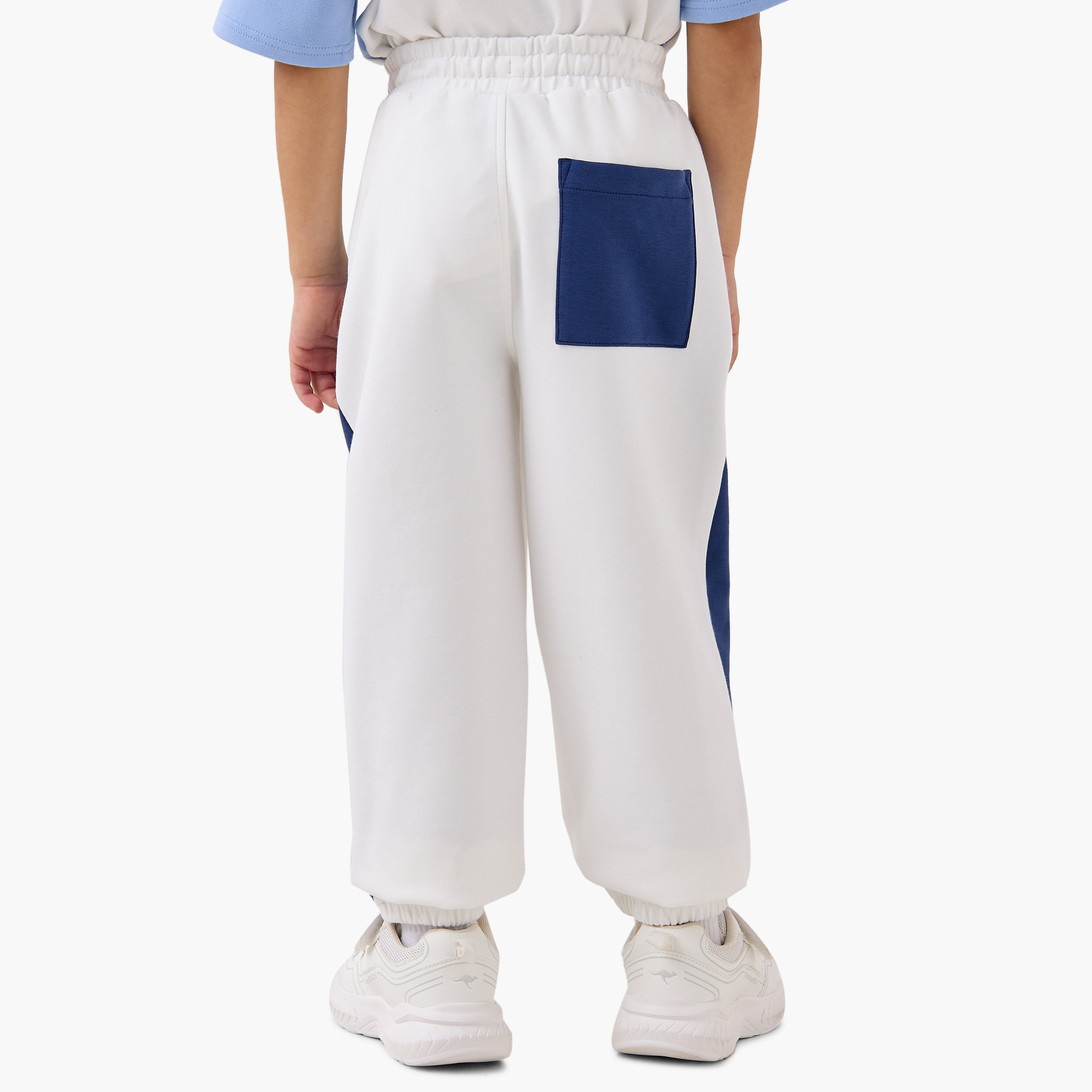 XYZ Colourblock Joggers with Elasticated Waistband and Pockets-boys-clothing-bottoms-joggersandtrackpants-image-3