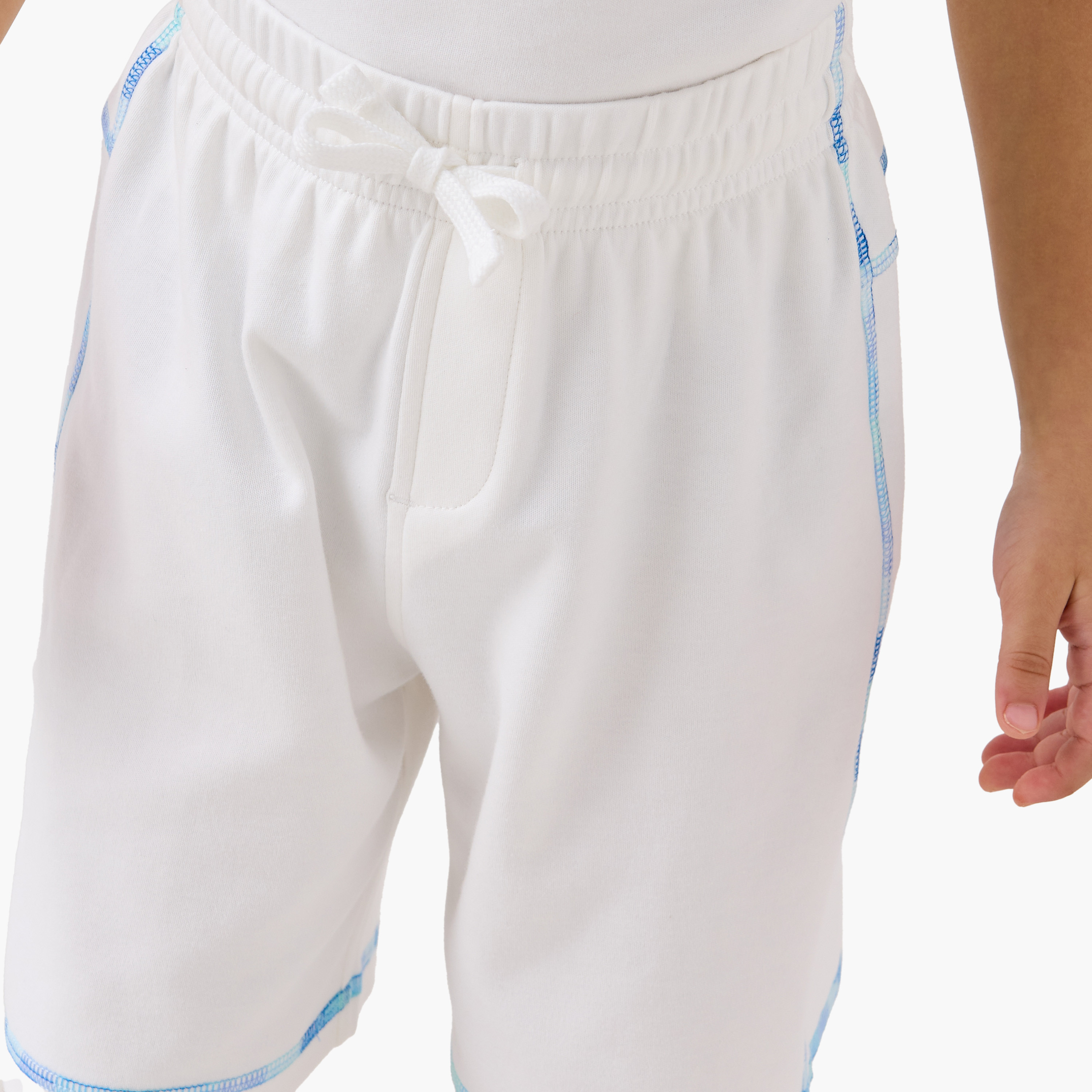 XYZ Contrast Stitch Detail T-shirt and Shorts Set-baby-boys-clothing-sportswear-sets-image-6