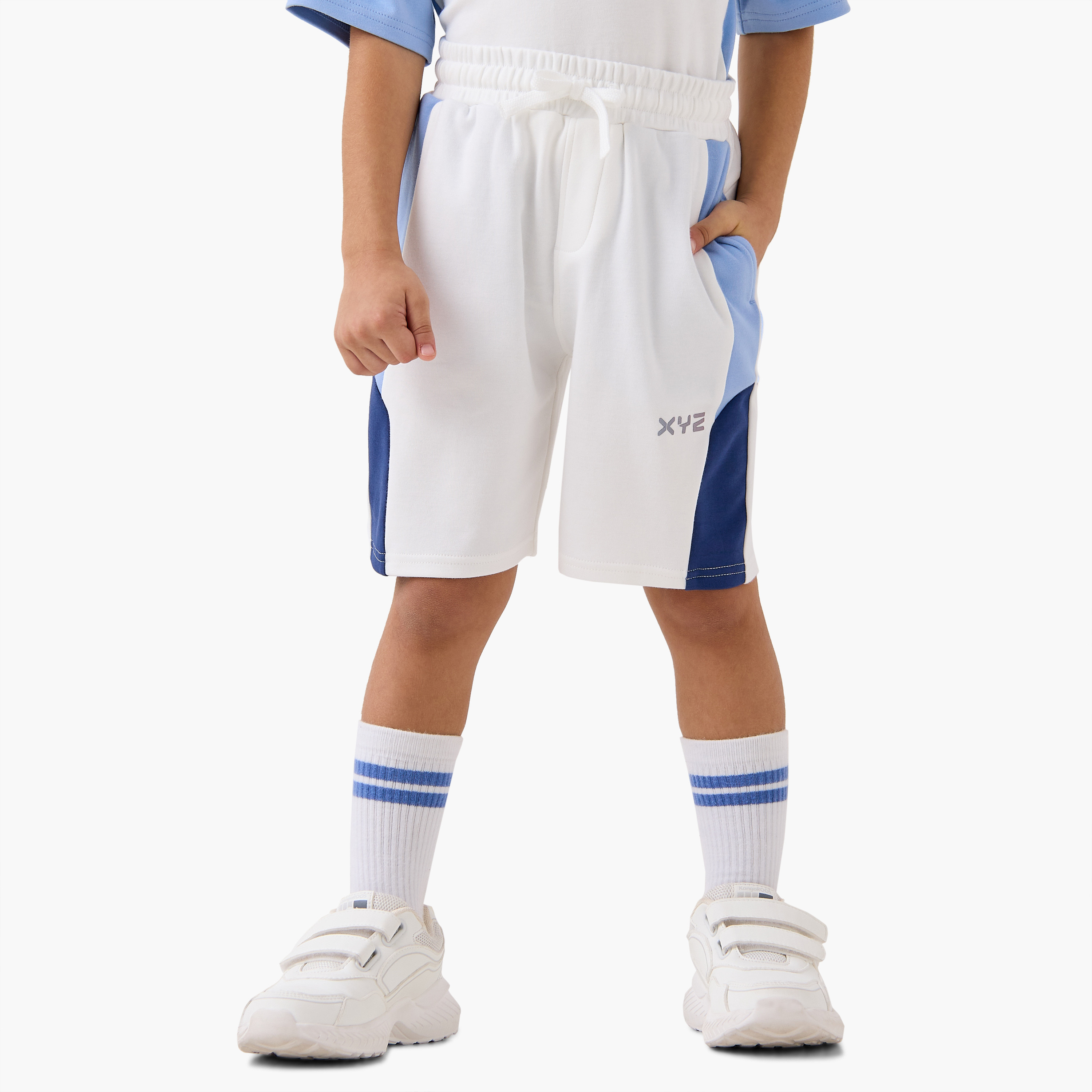 XYZ Colourblock T-shirt and Shorts Set-baby-boys-clothing-sportswear-sets-image-3