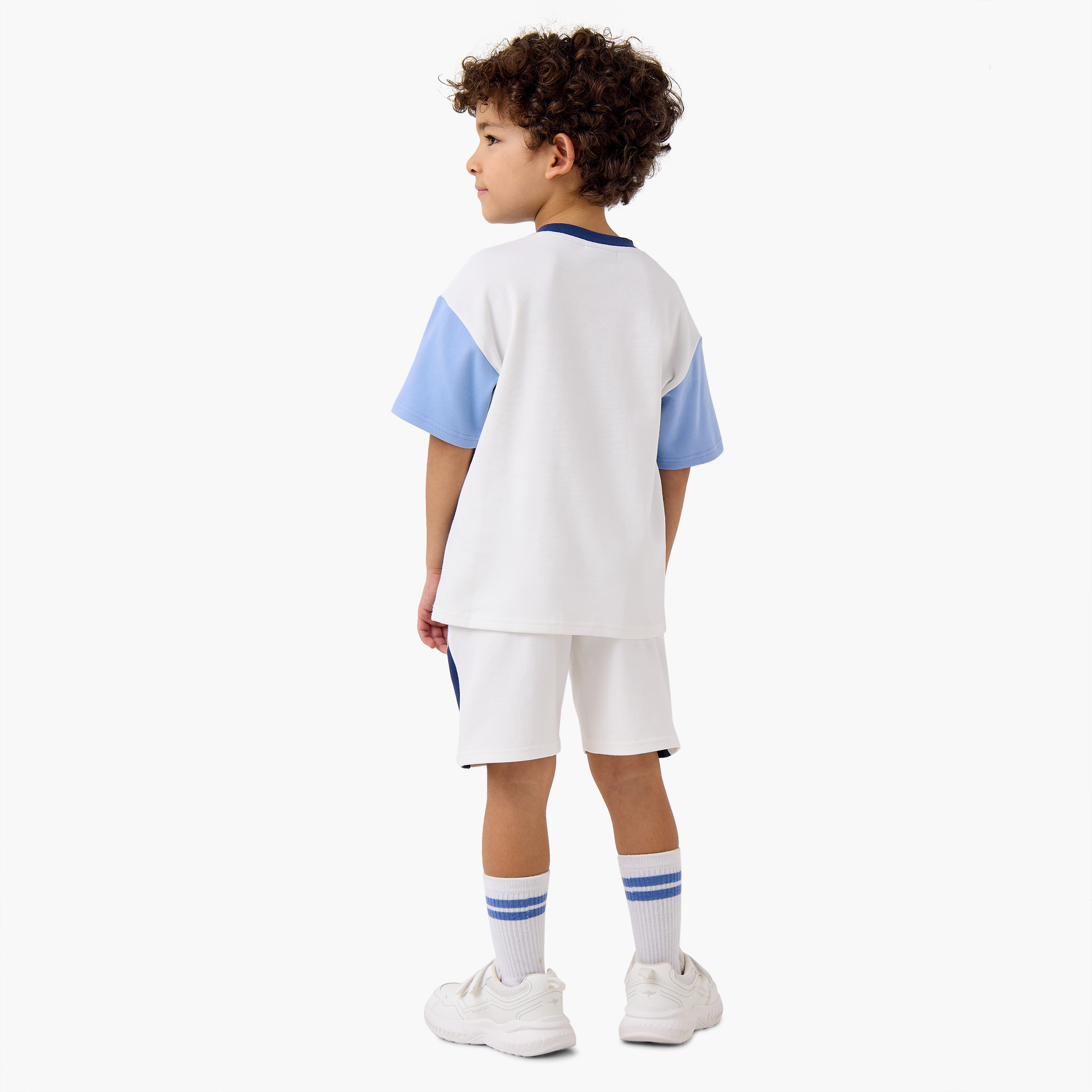 XYZ Colourblock T-shirt and Shorts Set-baby-boys-clothing-sportswear-sets-image-4