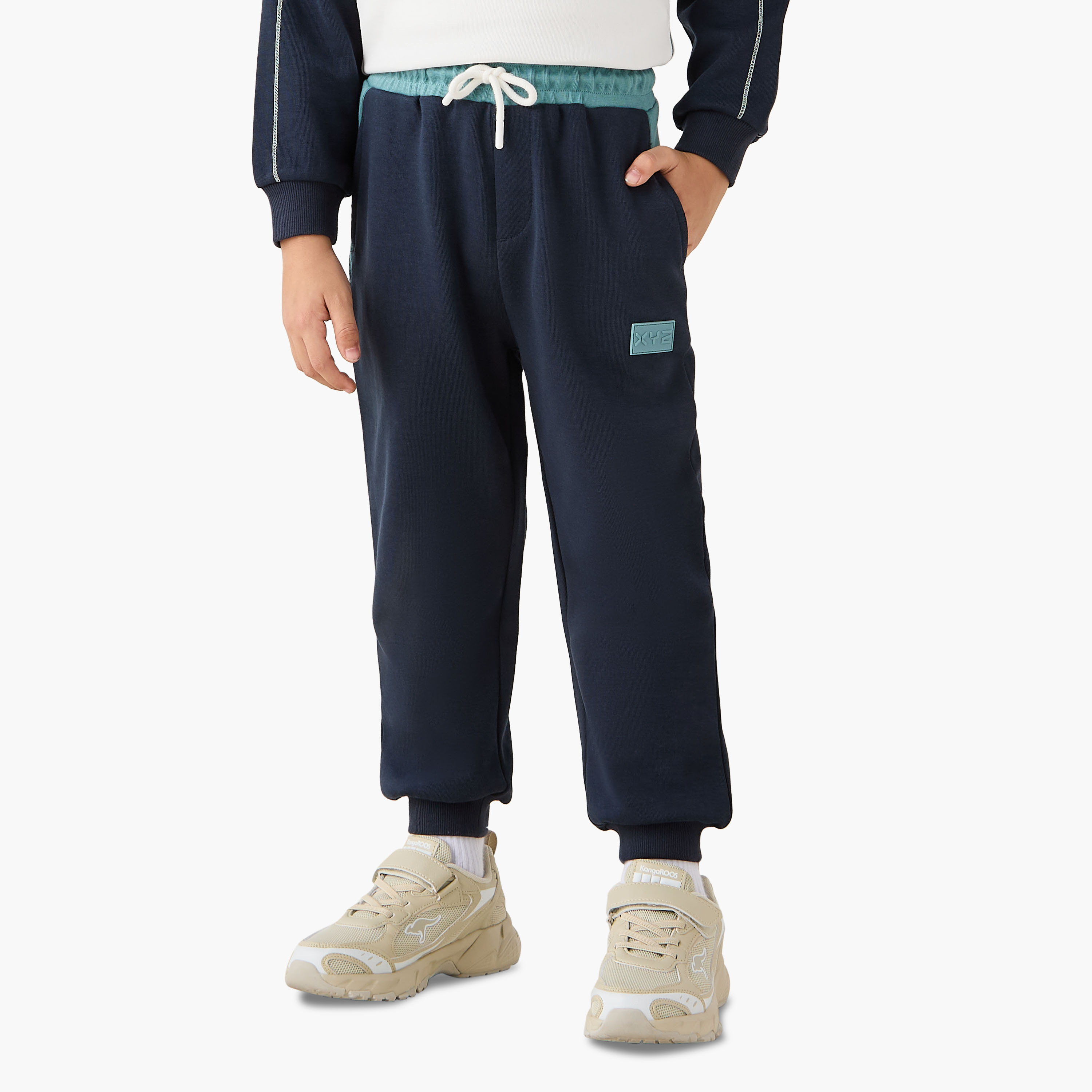 XYZ Colourblock Sweatshirt and Joggers Set-baby-boys-clothing-winterwear-setsandcoords-image-6