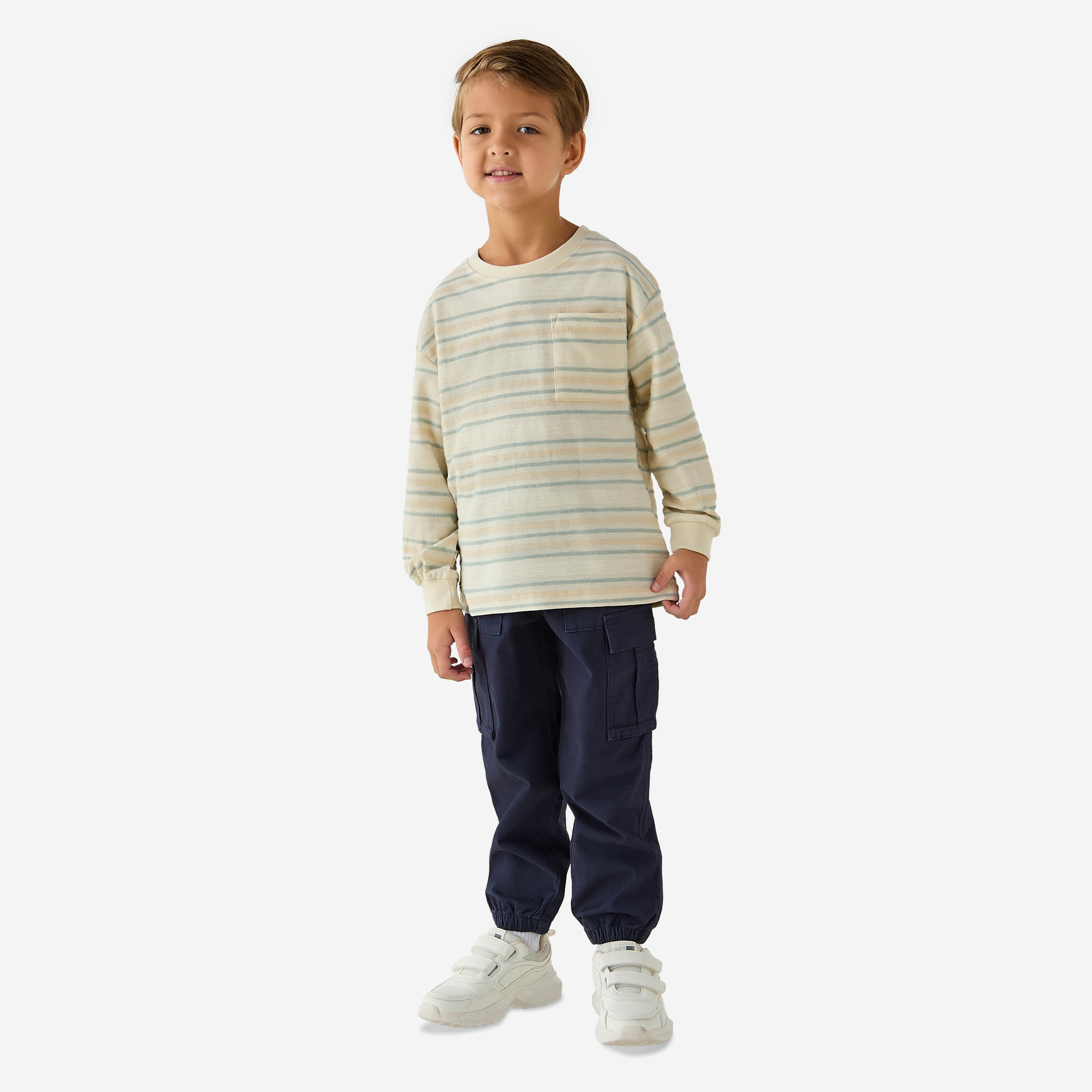 Eligo Striped T-shirt with Long Sleeves and Chest Pocket-boys-clothing-tshirtsandpolos-image-2