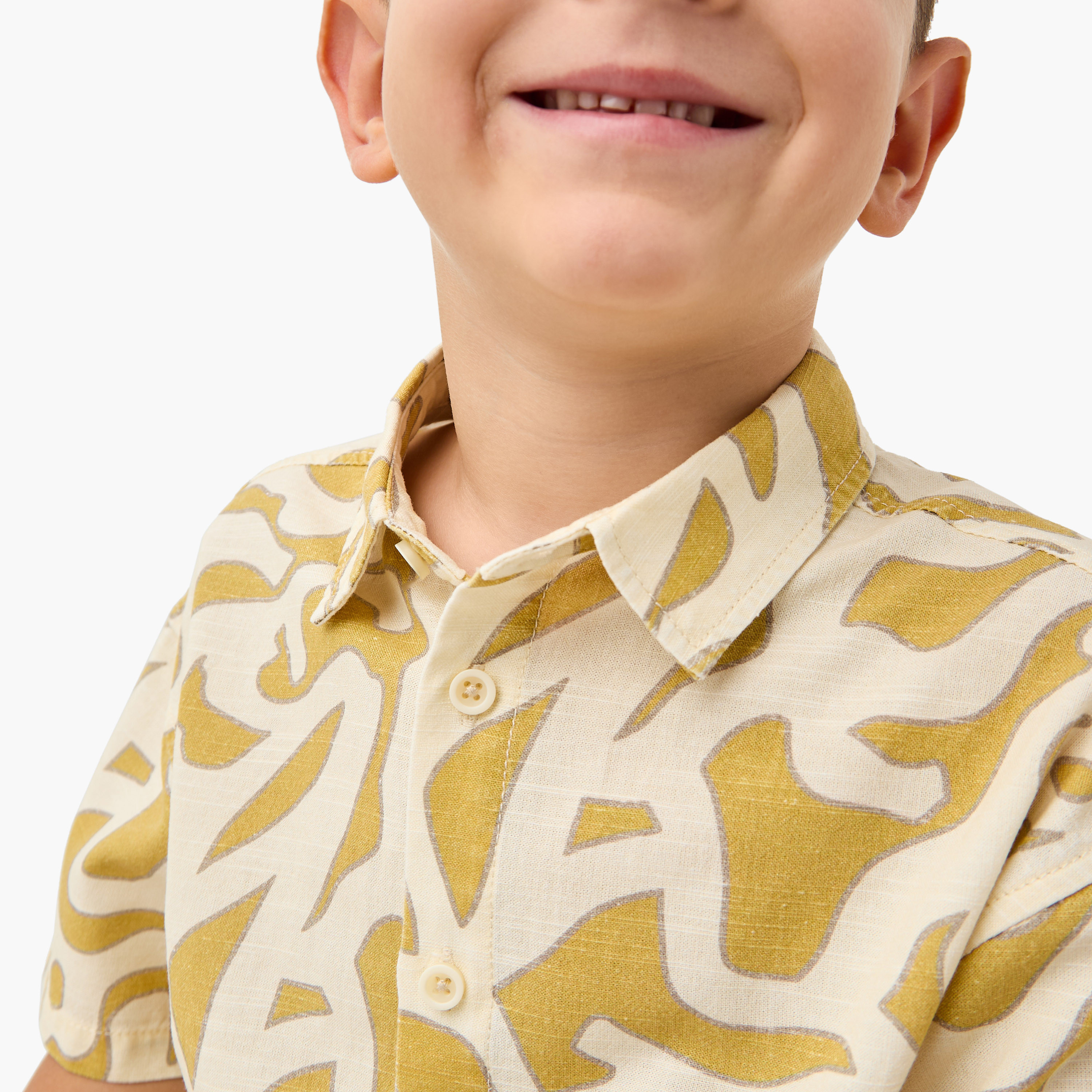 Eligo All-Over Printed Shirt with Short Sleeves and Button Closure-boys-clothing-shirts-image-4